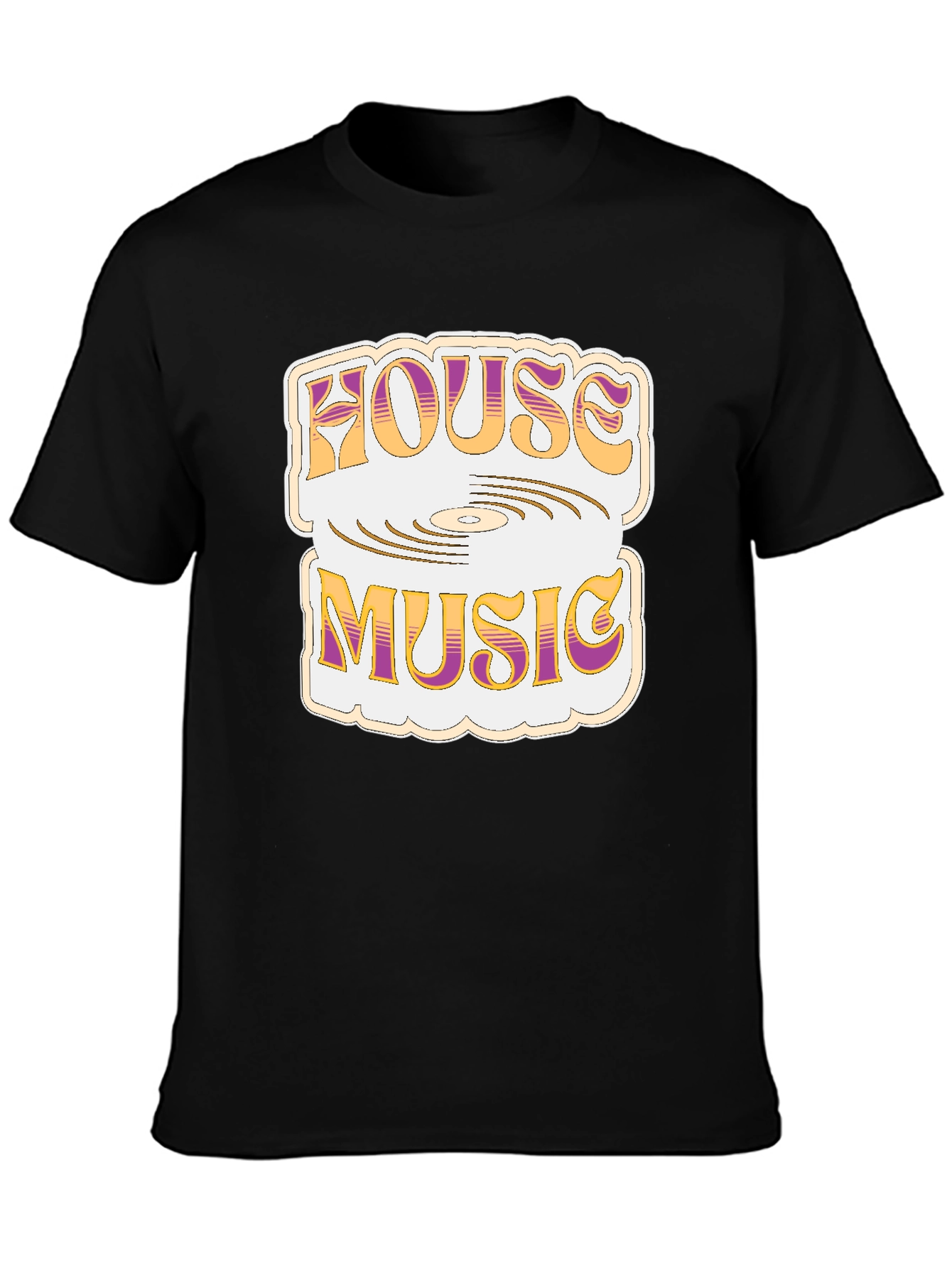 House Music Black T-Shirt