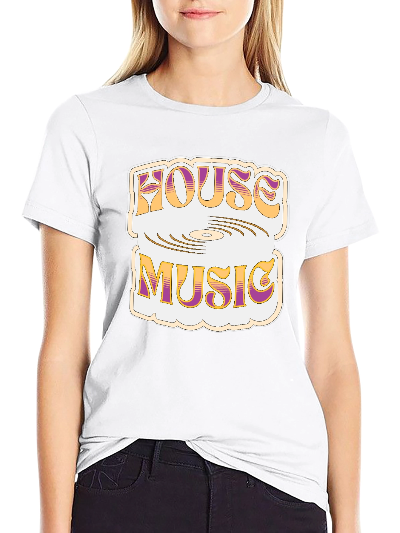 House Music Black T-Shirt