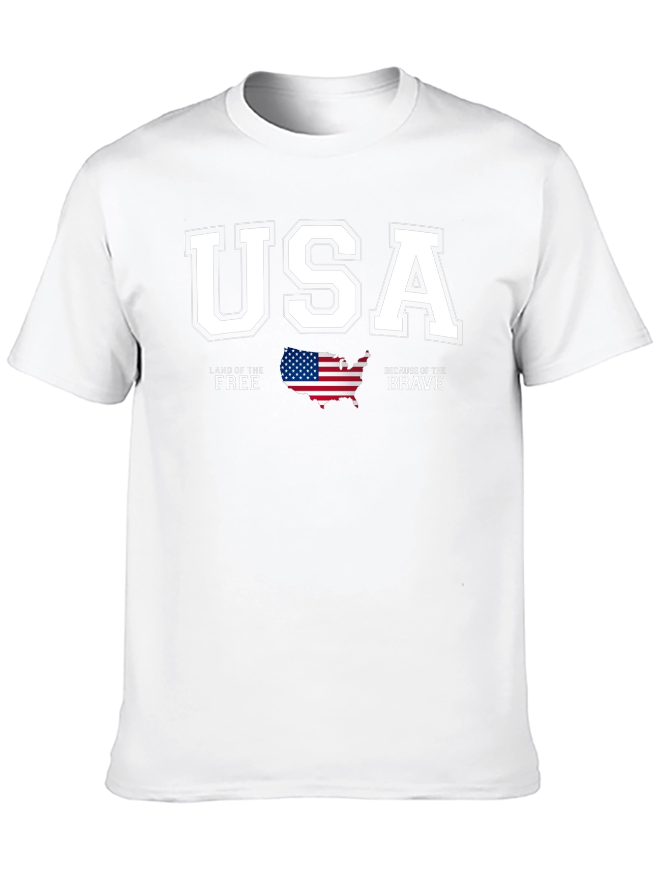 USA Land of Free Patriotic Graphic T-Shirt