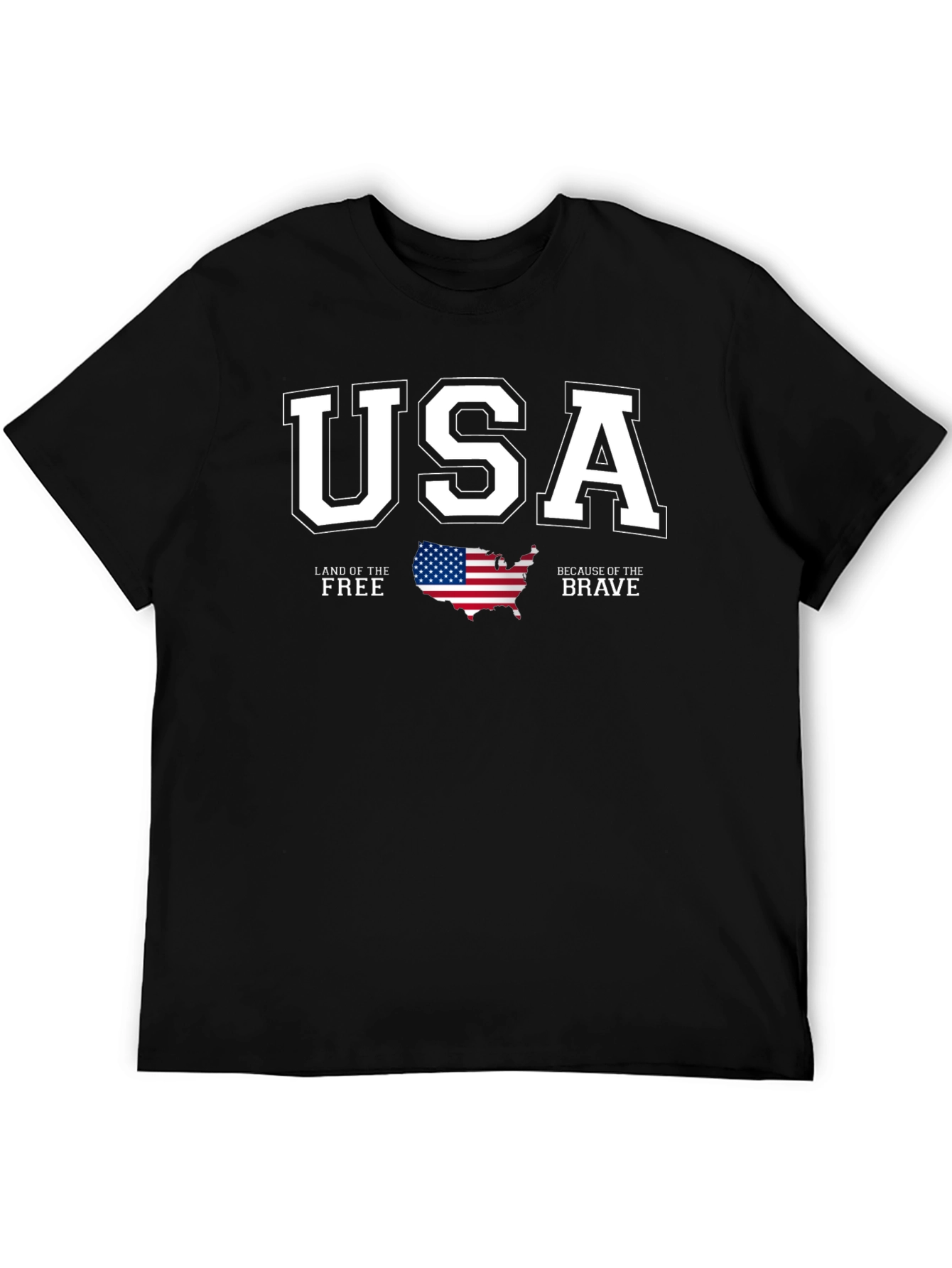 USA Land of Free Patriotic Graphic T-Shirt