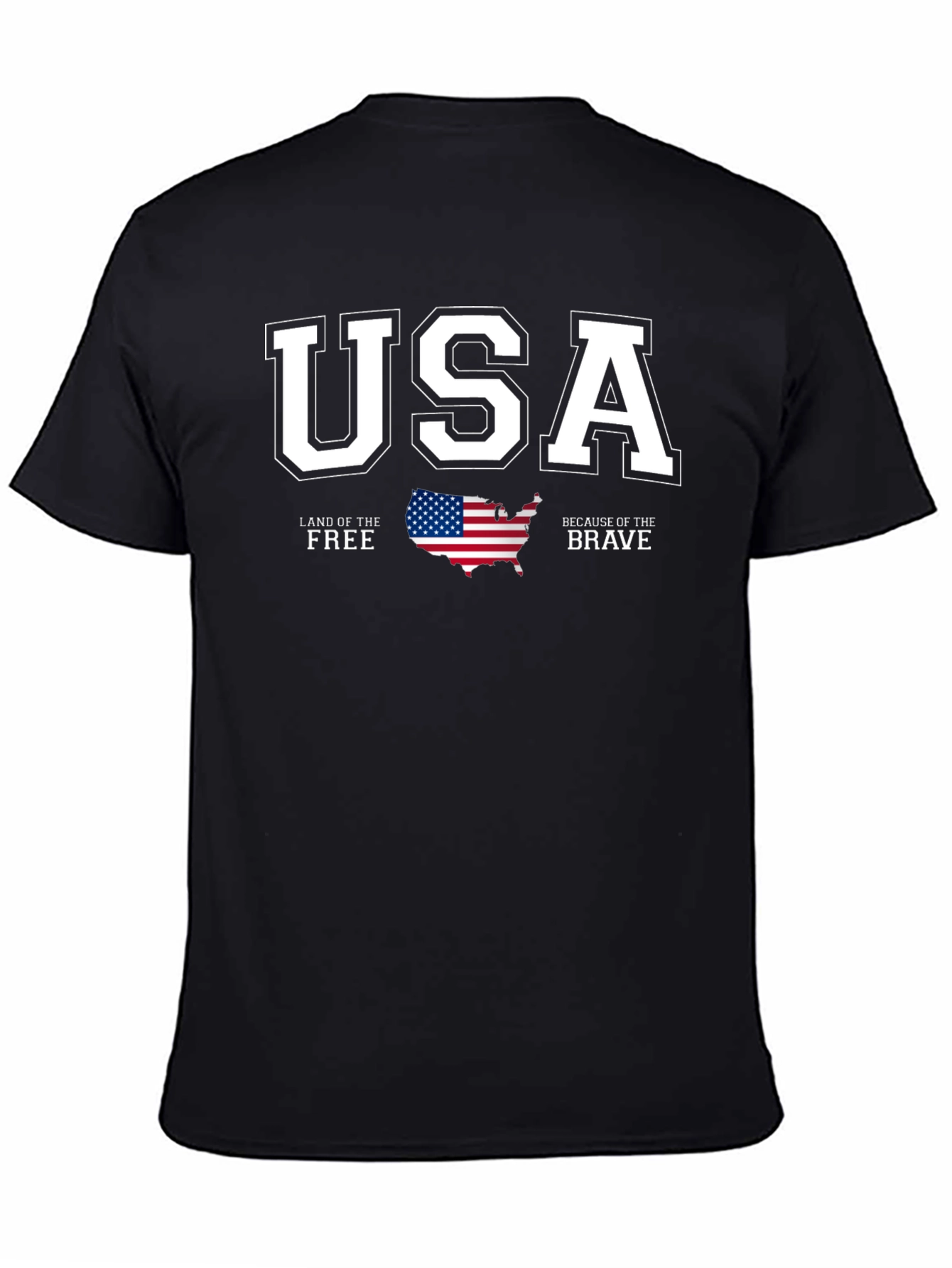 USA Land of Free Patriotic Graphic T-Shirt