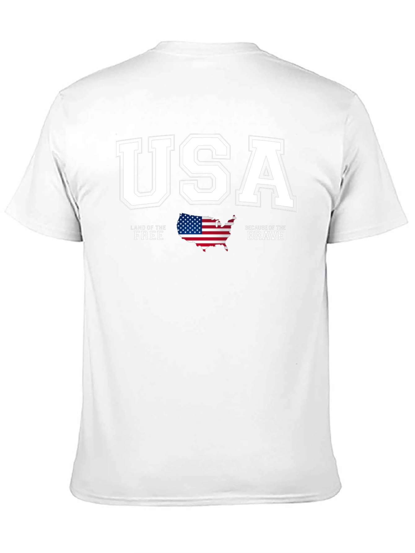 USA Land of Free Patriotic Graphic T-Shirt