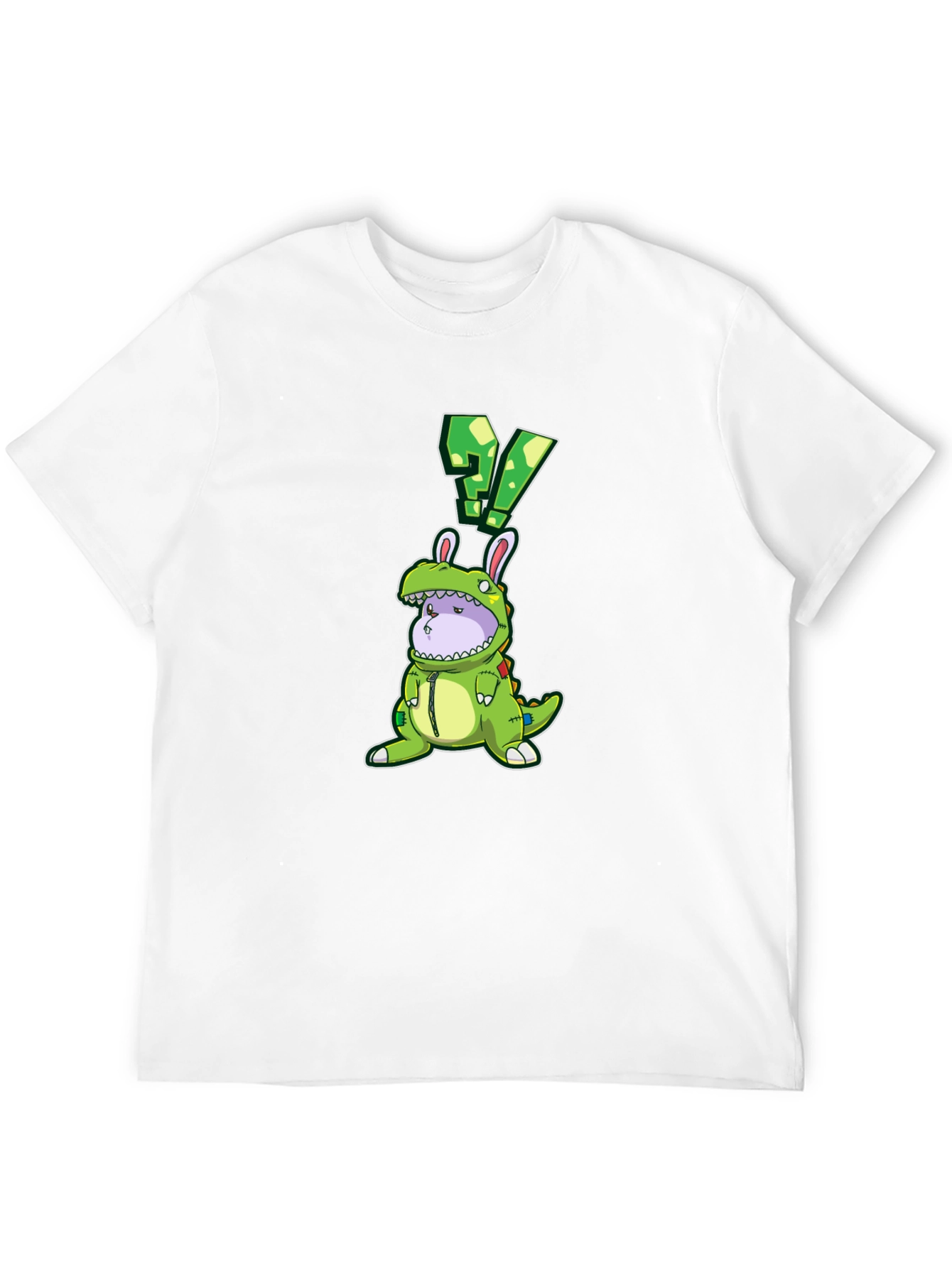 Dino Bunny Costume Graphic Tee - Quirky Novelty Design