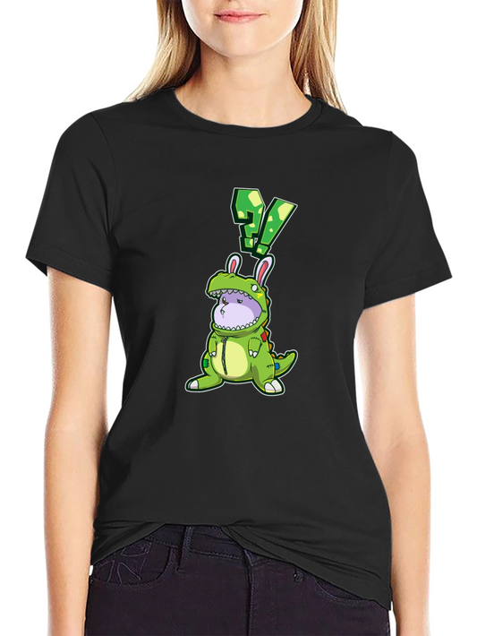 Dino Bunny Costume Graphic Tee - Quirky Novelty Design