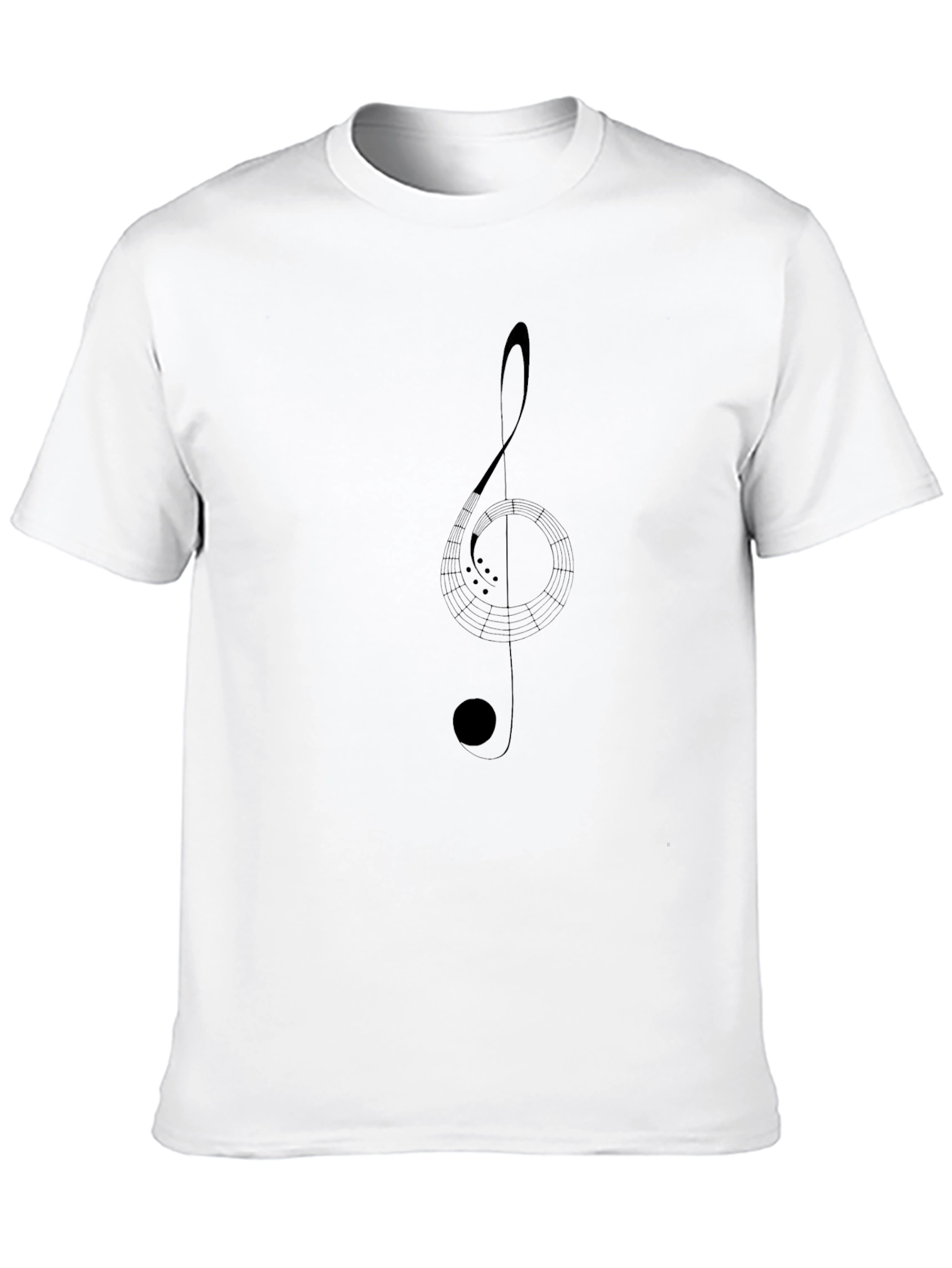Music Note Graphic Print Black T-Shirt
