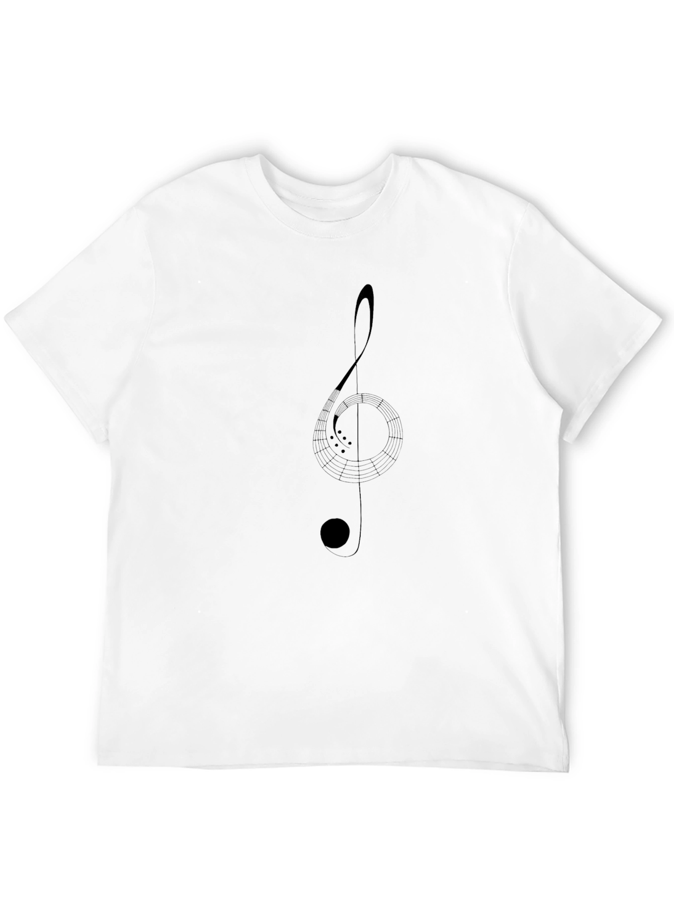 Music Note Graphic Print Black T-Shirt