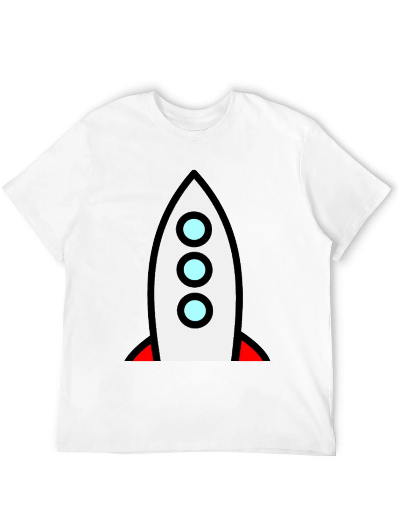 Rocket Graphic Black T-Shirt - Blast Off!