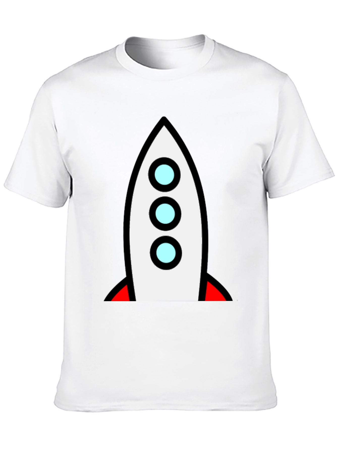 Rocket Graphic Black T-Shirt - Blast Off!