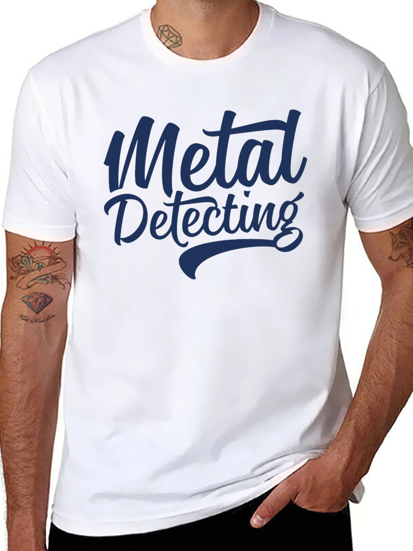 Metal Detecting Graphic Tee - Black
