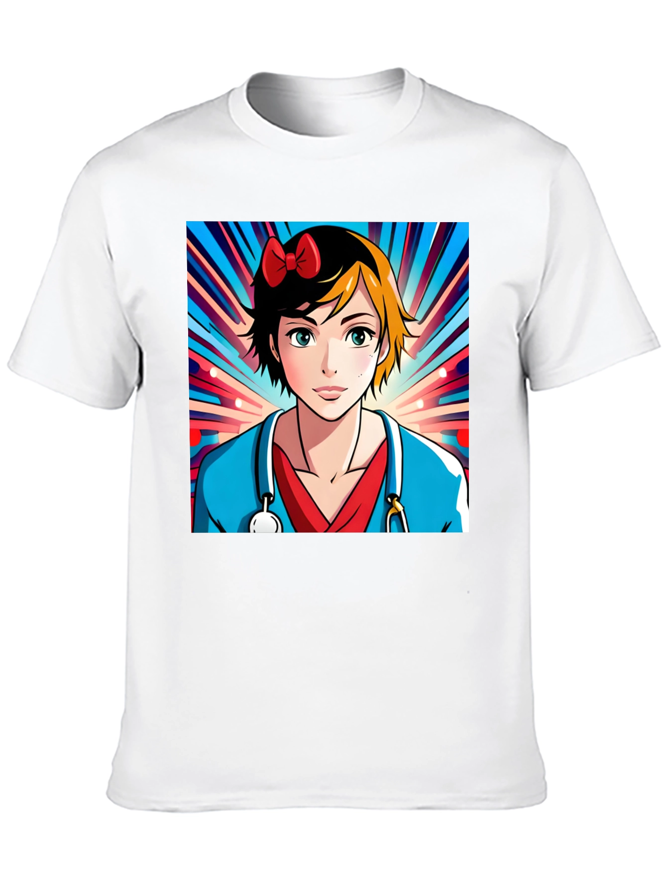 Anime Nurse T-Shirt - Unique Cartoon Design