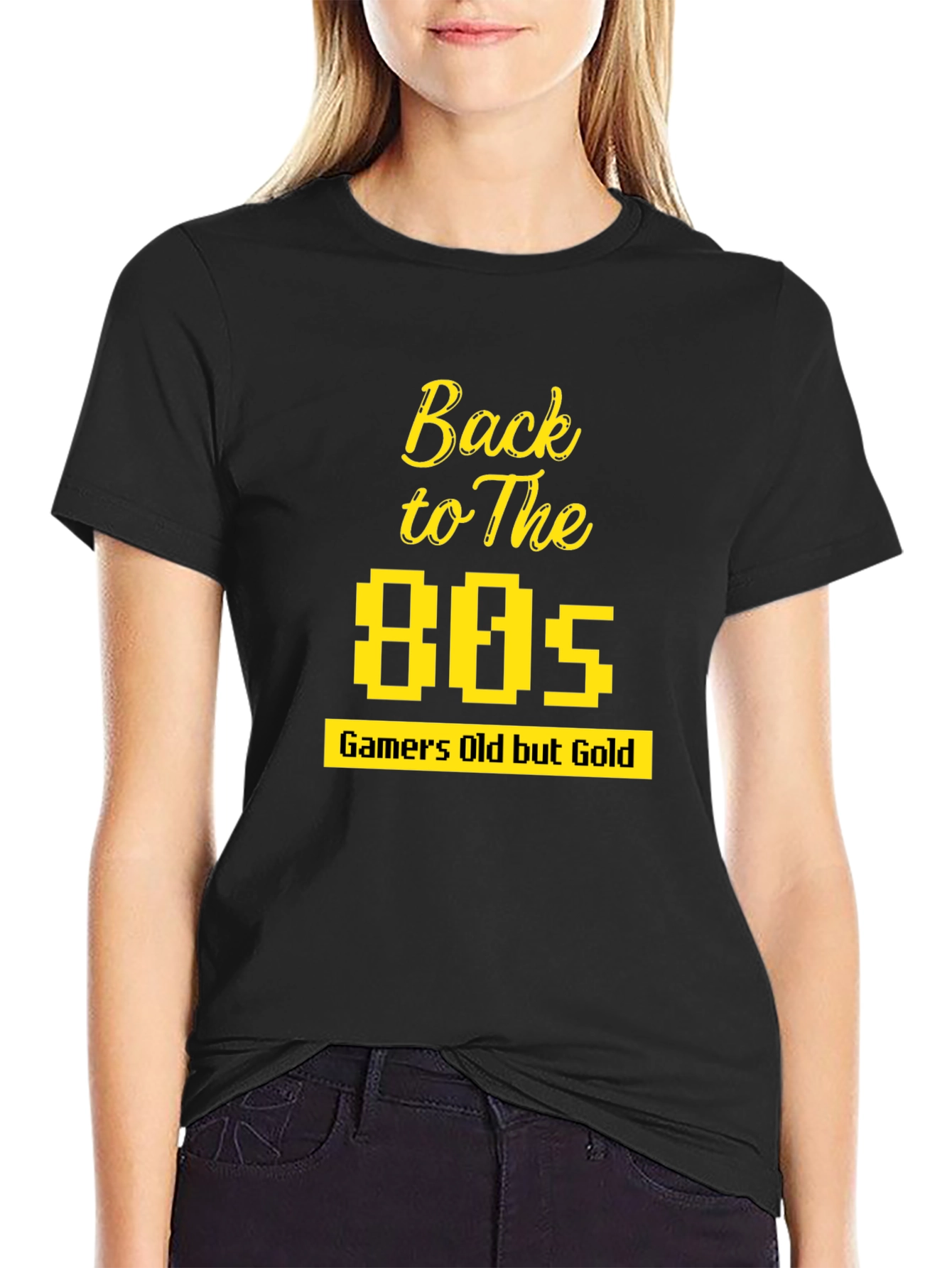 Back to The 80s Gamer T-Shirt - Retro Gold
