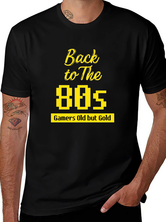 Back to The 80s Gamer T-Shirt - Retro Gold