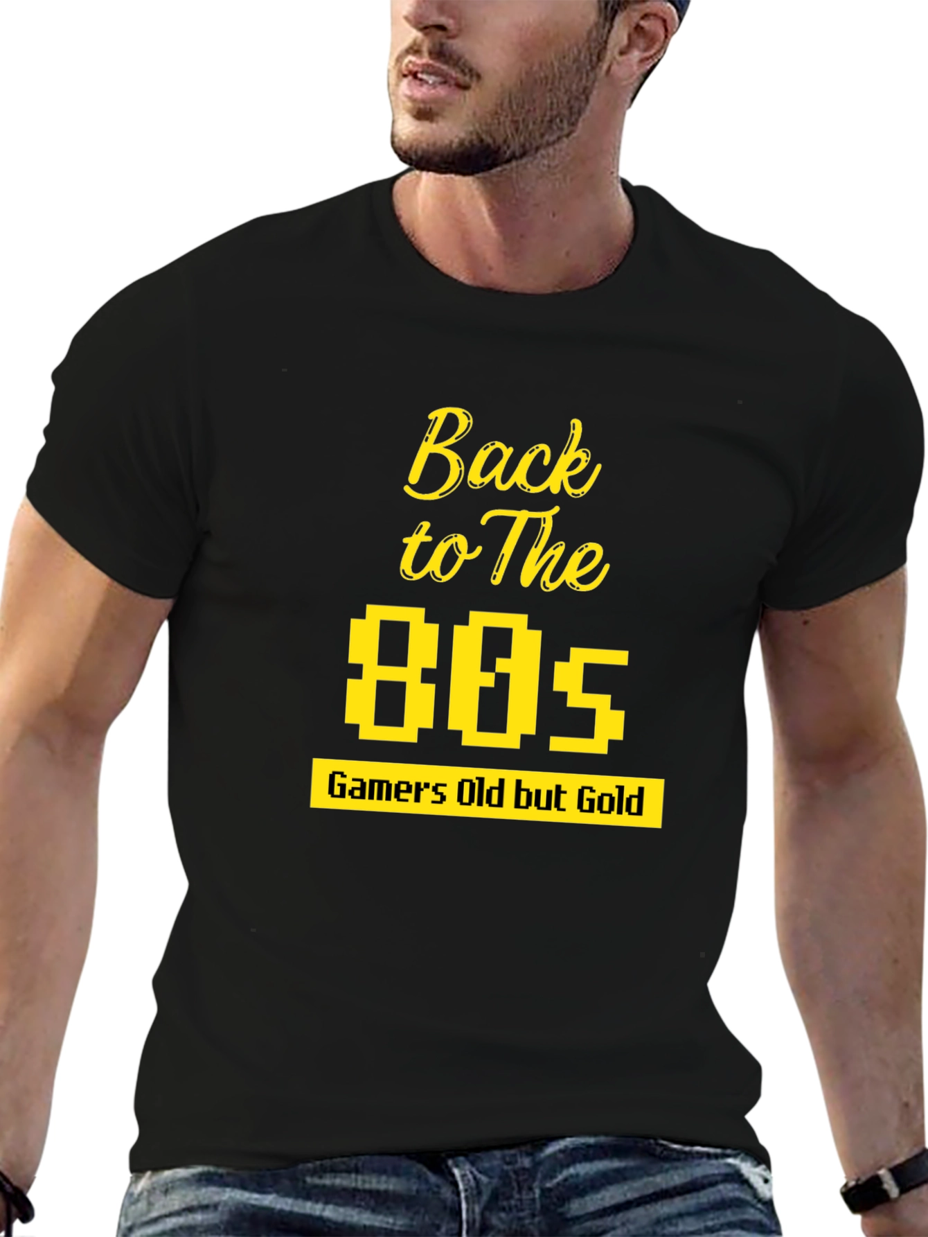 Back to The 80s Gamer T-Shirt - Retro Gold