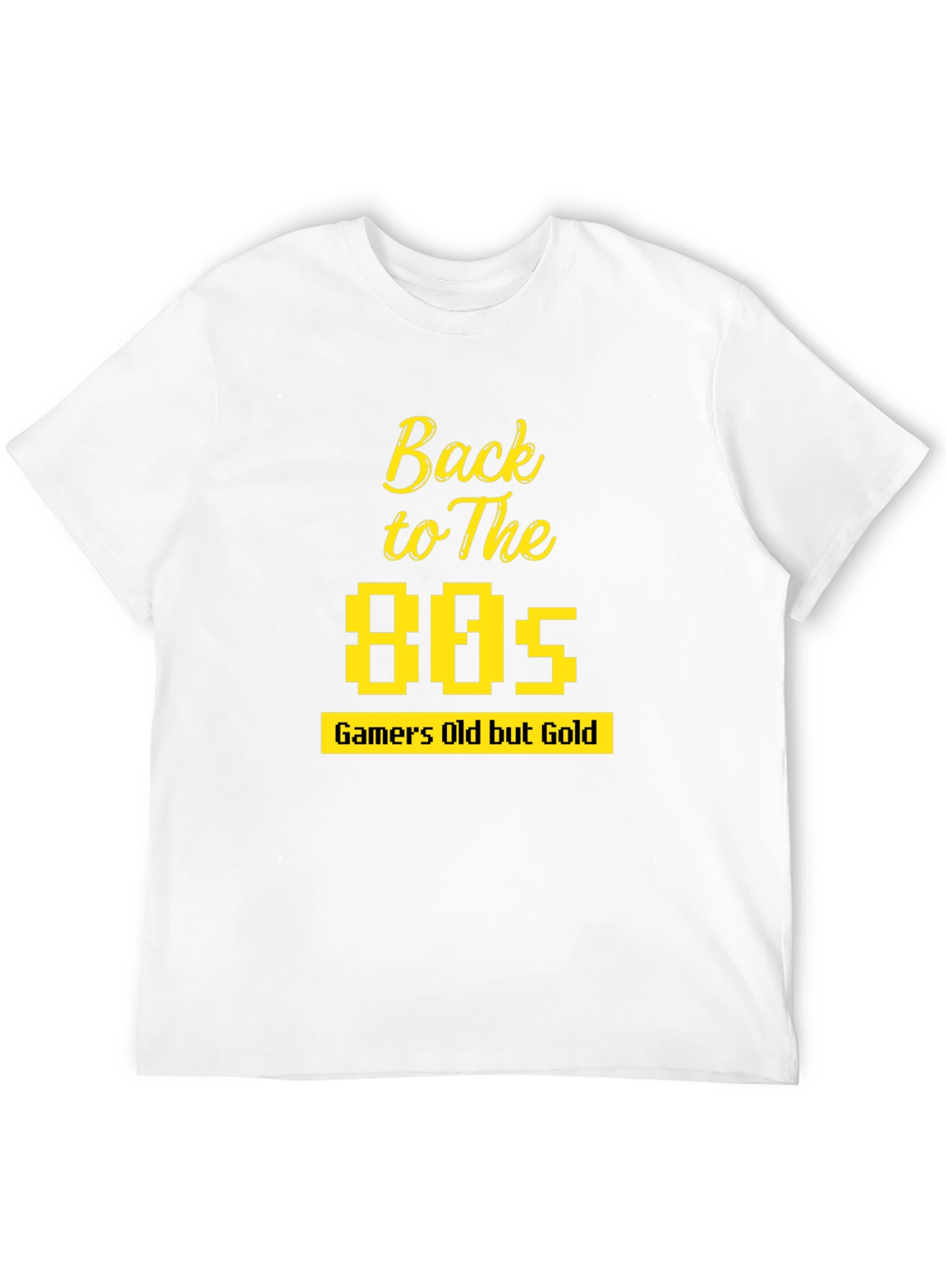 Back to The 80s Gamer T-Shirt - Retro Gold