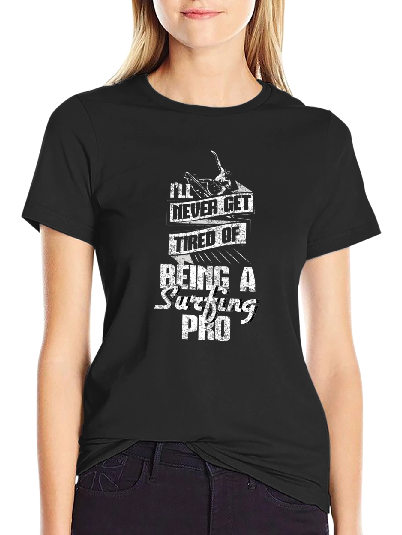 Surfing Pro Graphic Tee - Never Get Tired