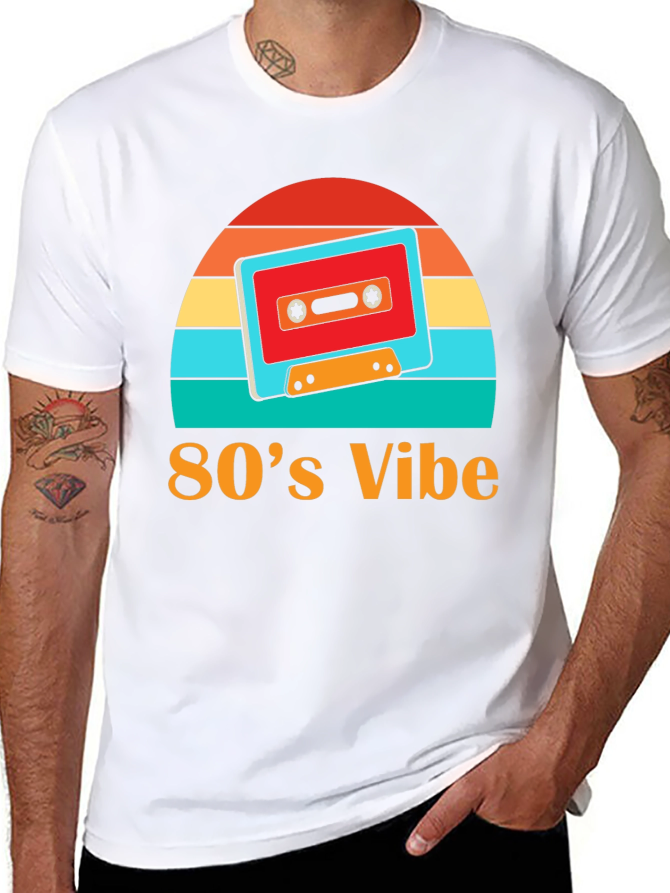 Retro 80s Vibe Cassette Tape Graphic Tee