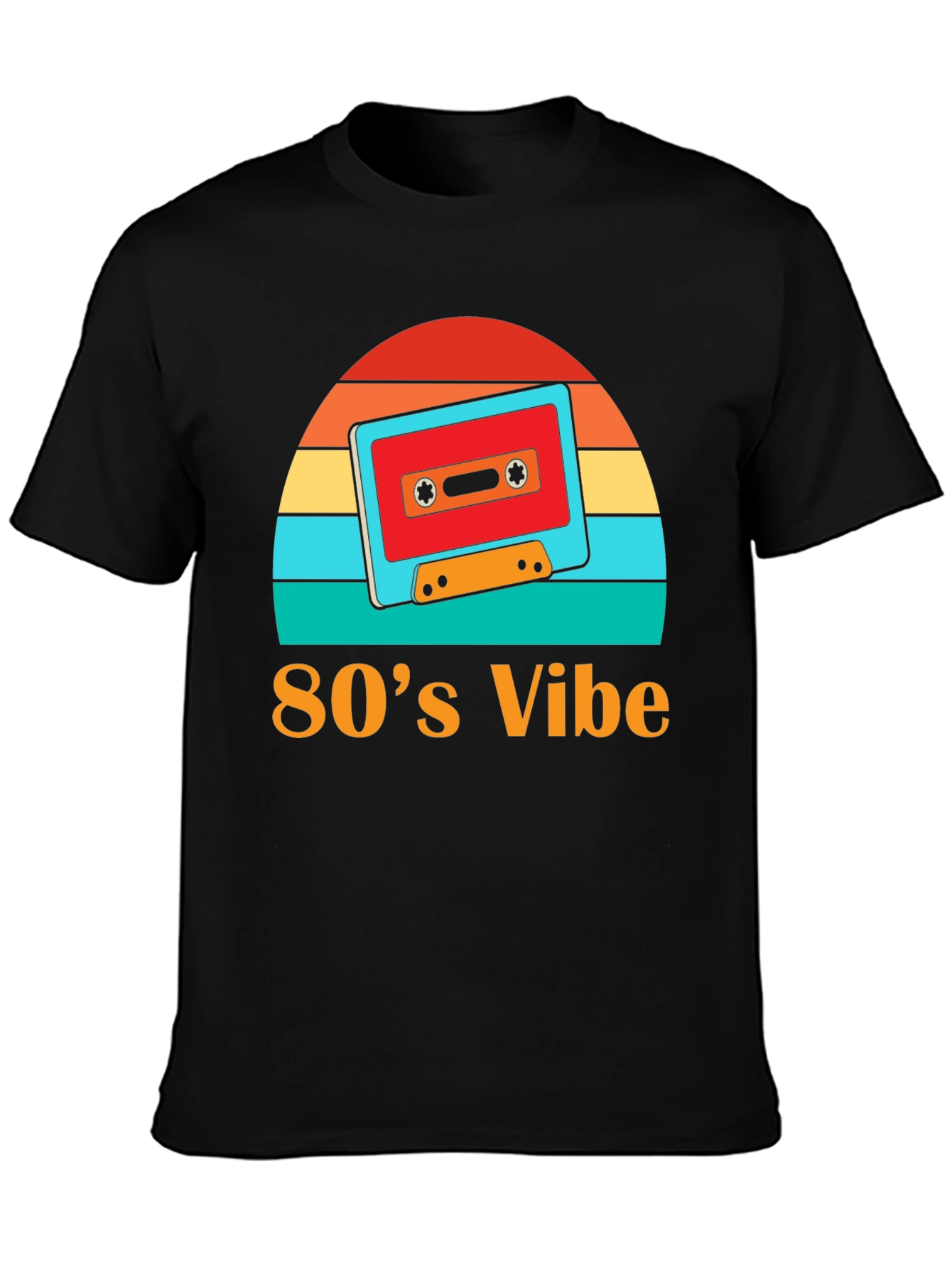 Retro 80s Vibe Cassette Tape Graphic Tee
