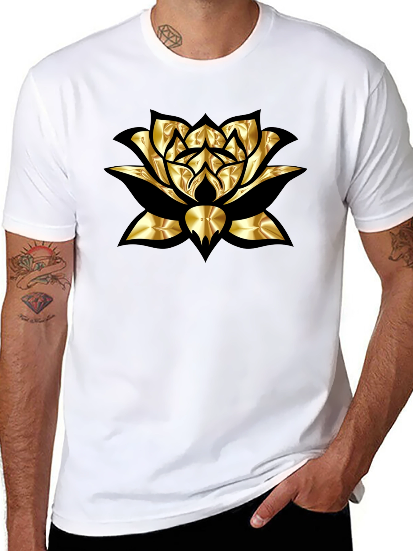 Golden Lotus Graphic Tee