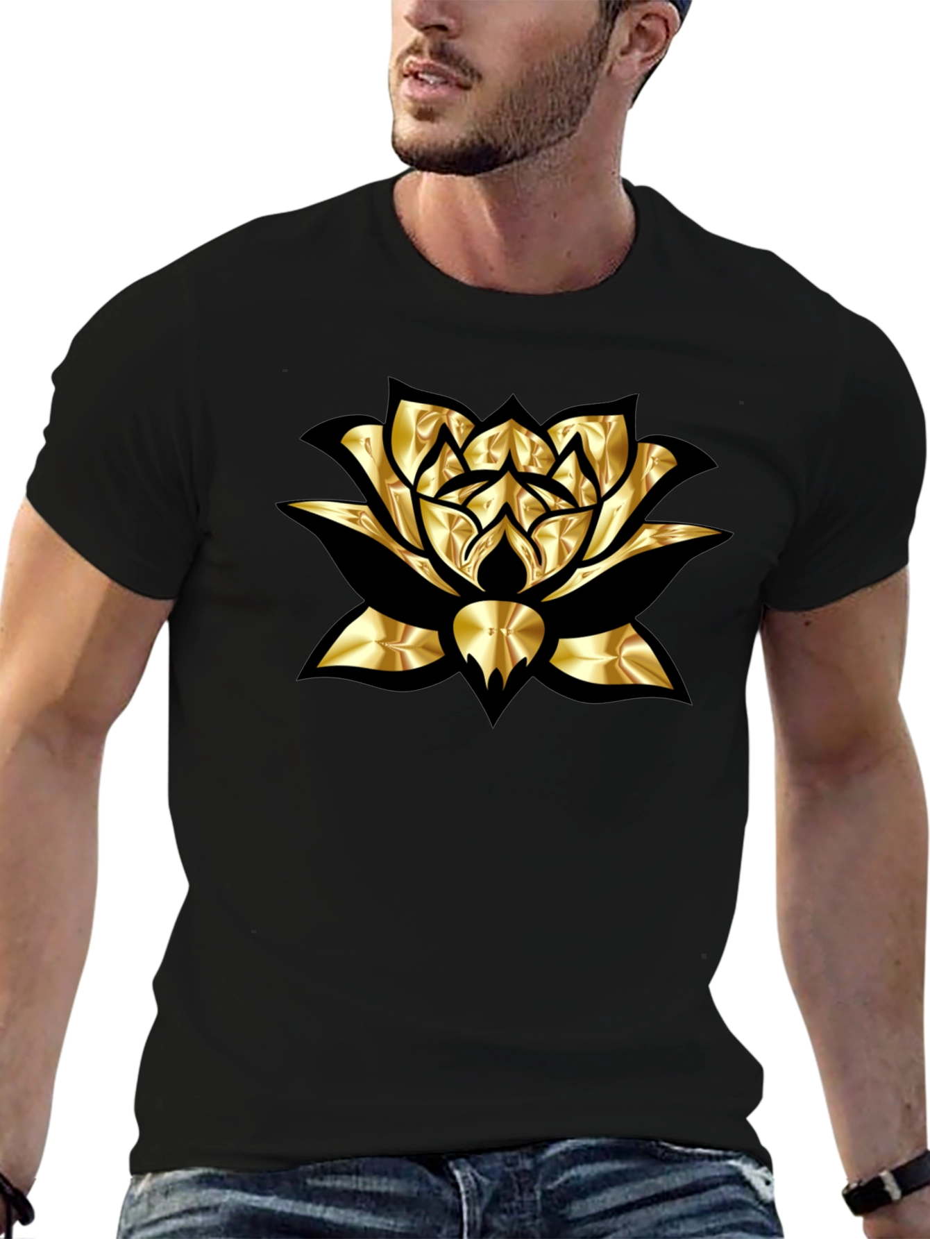 Golden Lotus Graphic Tee