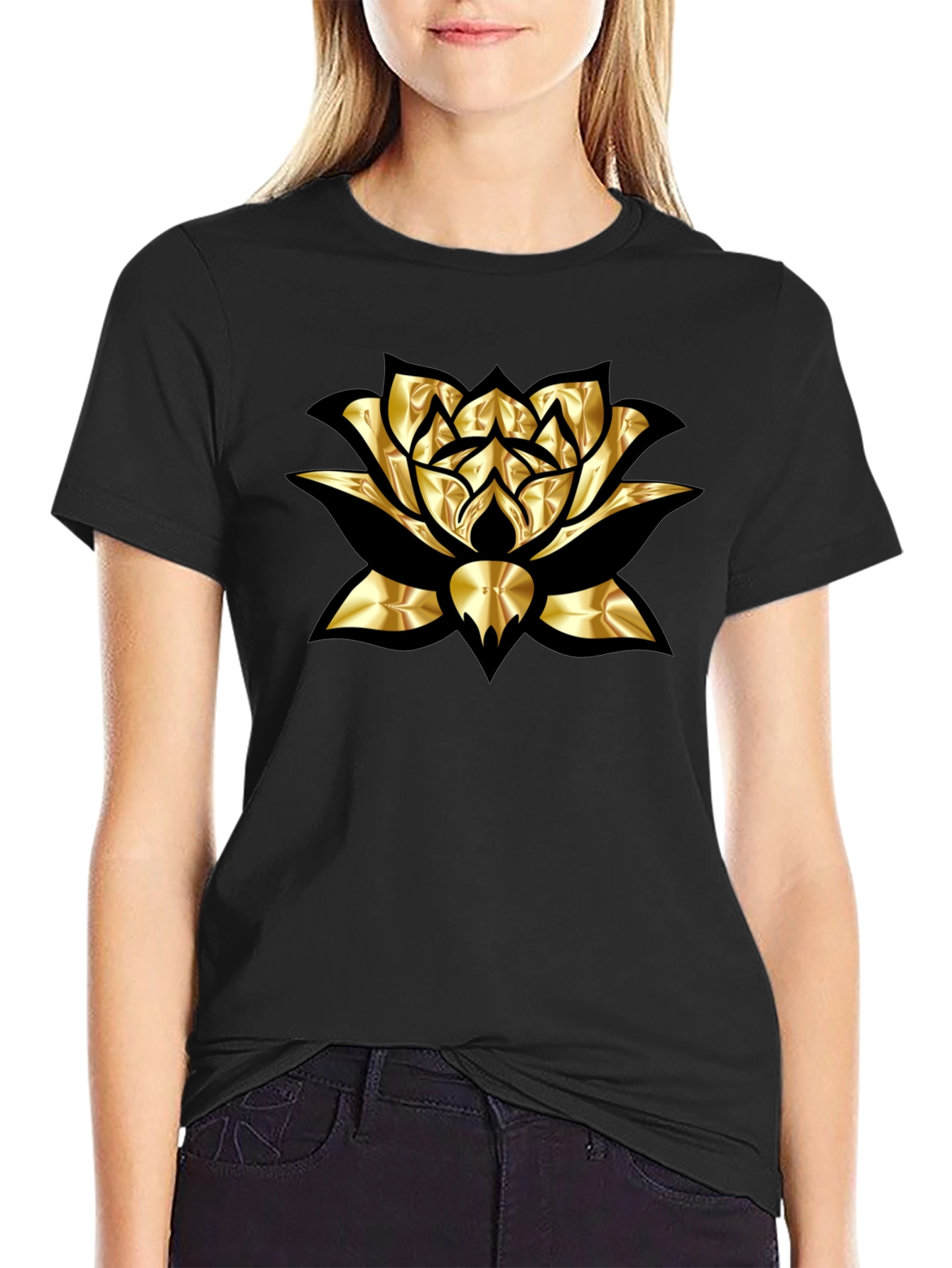Golden Lotus Graphic Tee