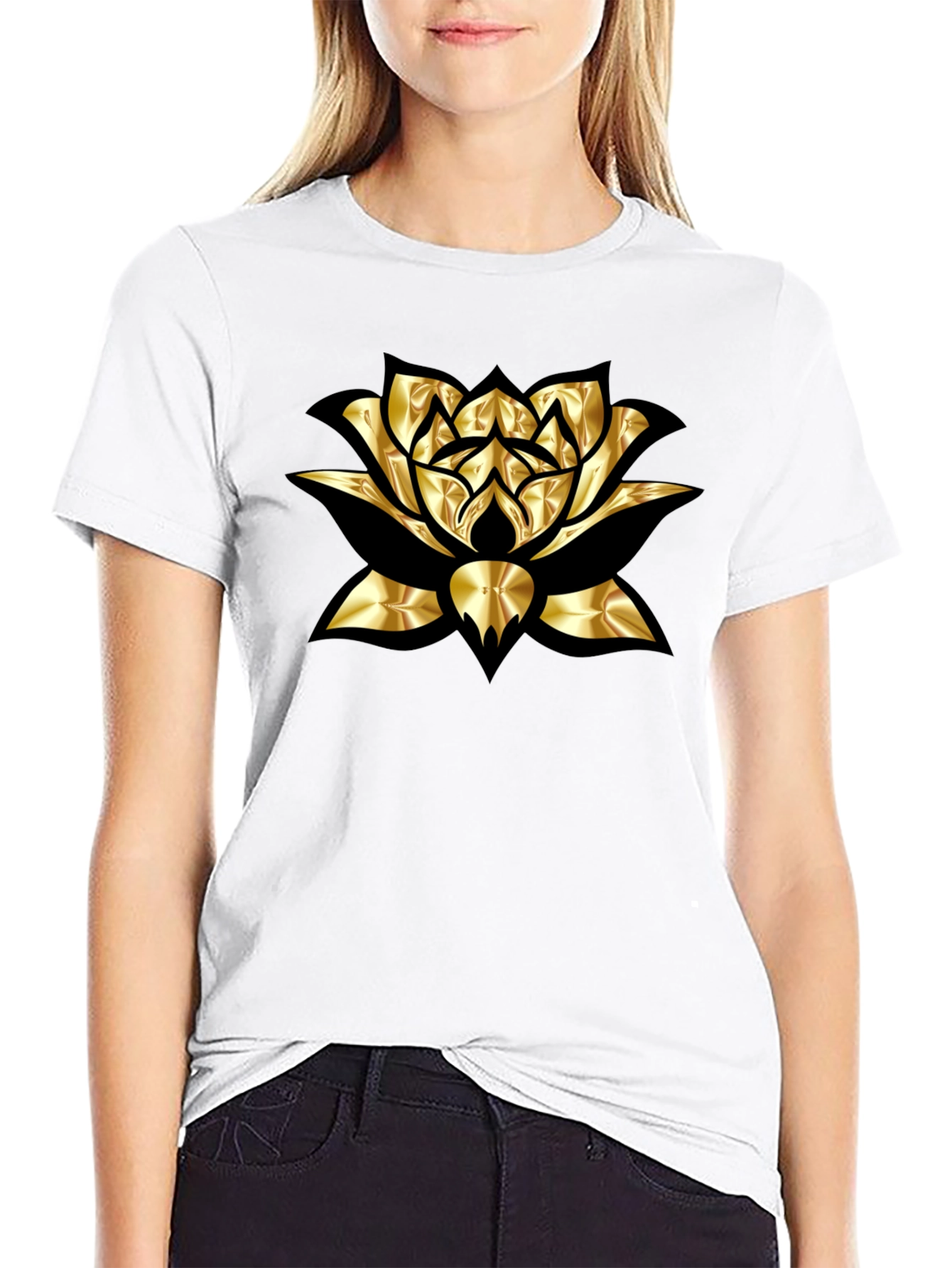Golden Lotus Graphic Tee