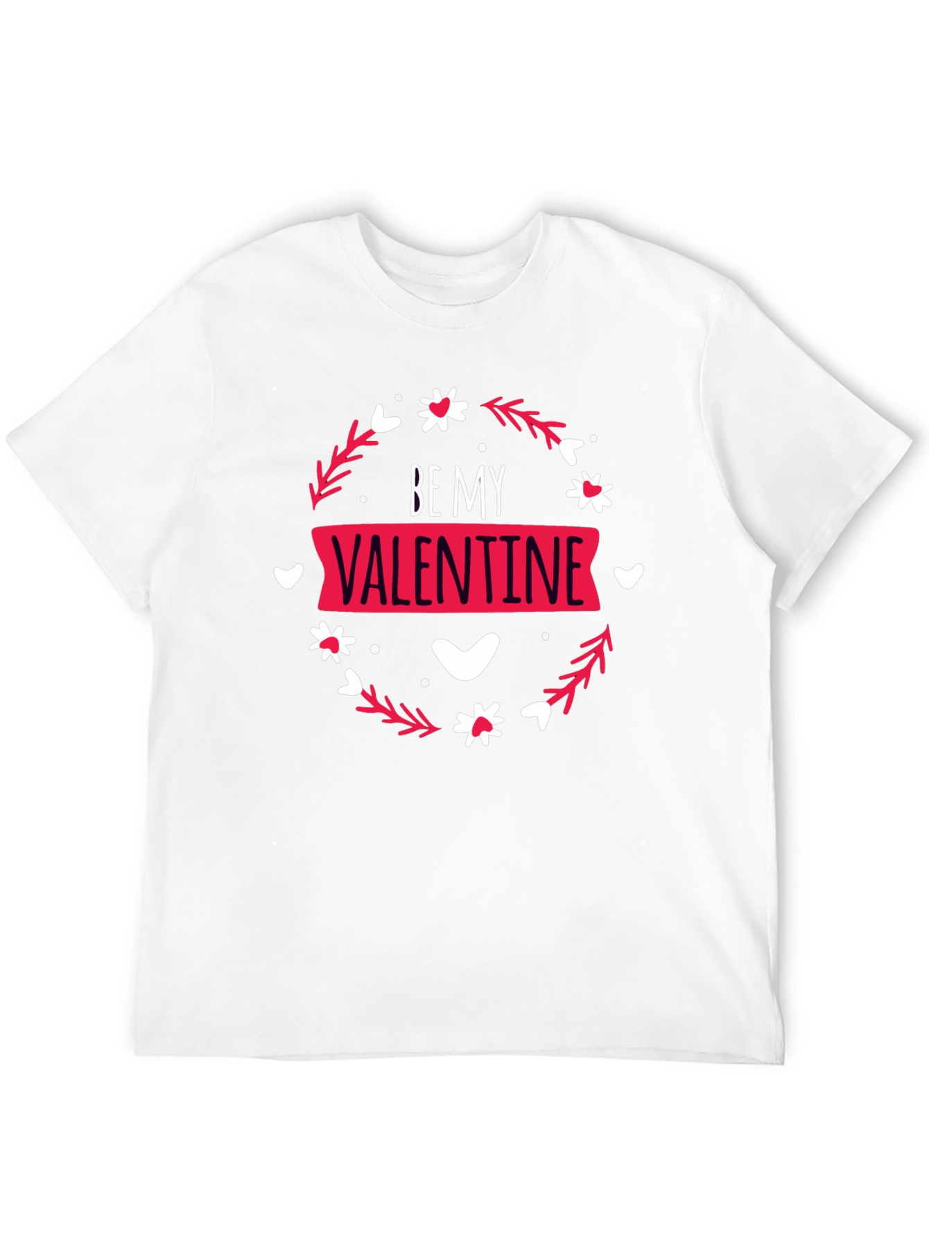 Be My Valentine Graphic Tee - Black Casual T-Shirt