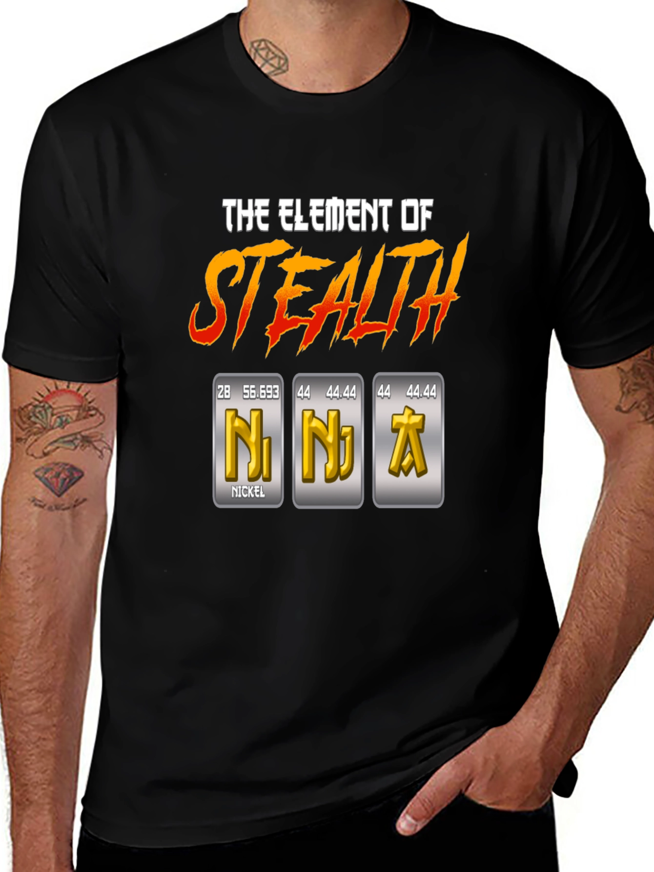 Element of Stealth T-Shirt - Ninja Periodic Table Pun