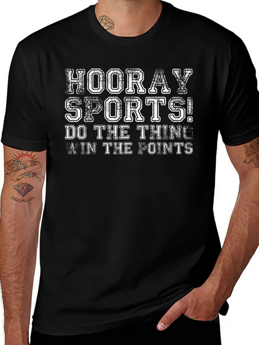 Hooray Sports Graphic T-Shirt - Black