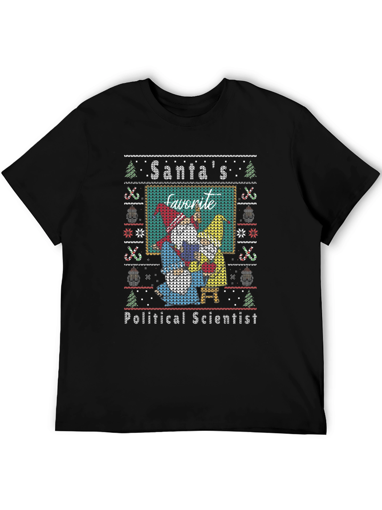 Santas Favorite Political Scientist Ugly Christmas Sweater T-Shirt