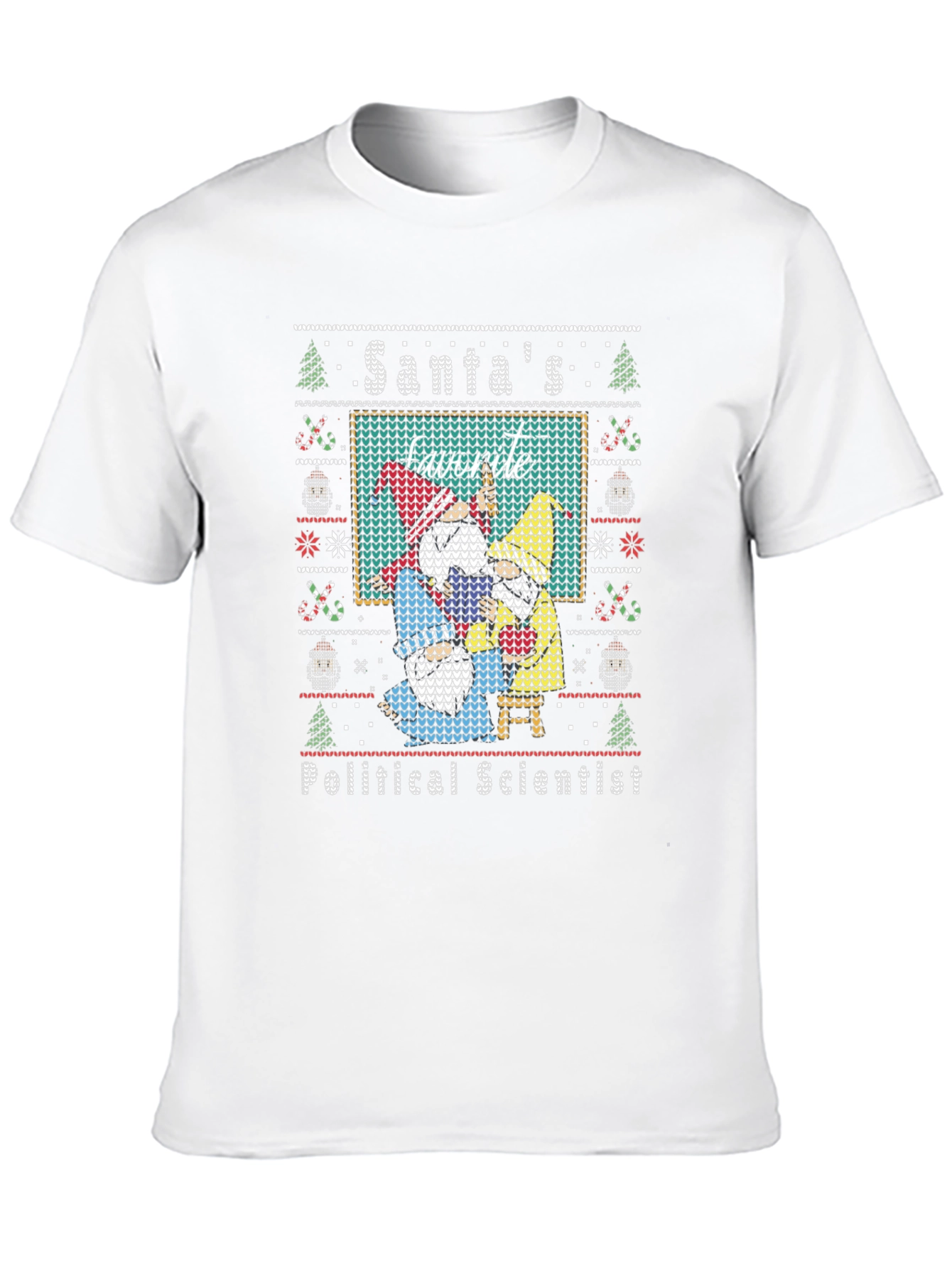 Santas Favorite Political Scientist Ugly Christmas Sweater T-Shirt