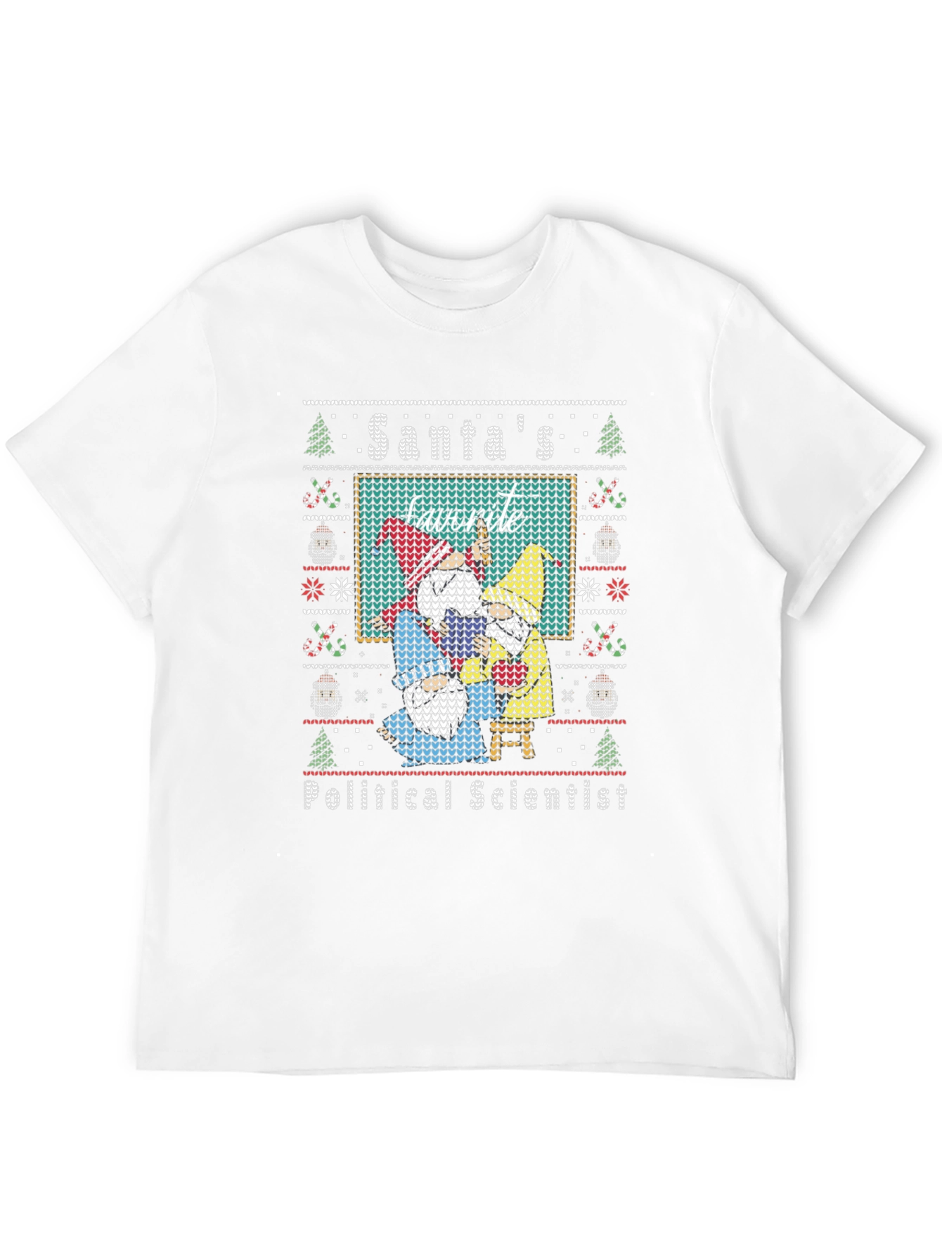 Santas Favorite Political Scientist Ugly Christmas Sweater T-Shirt