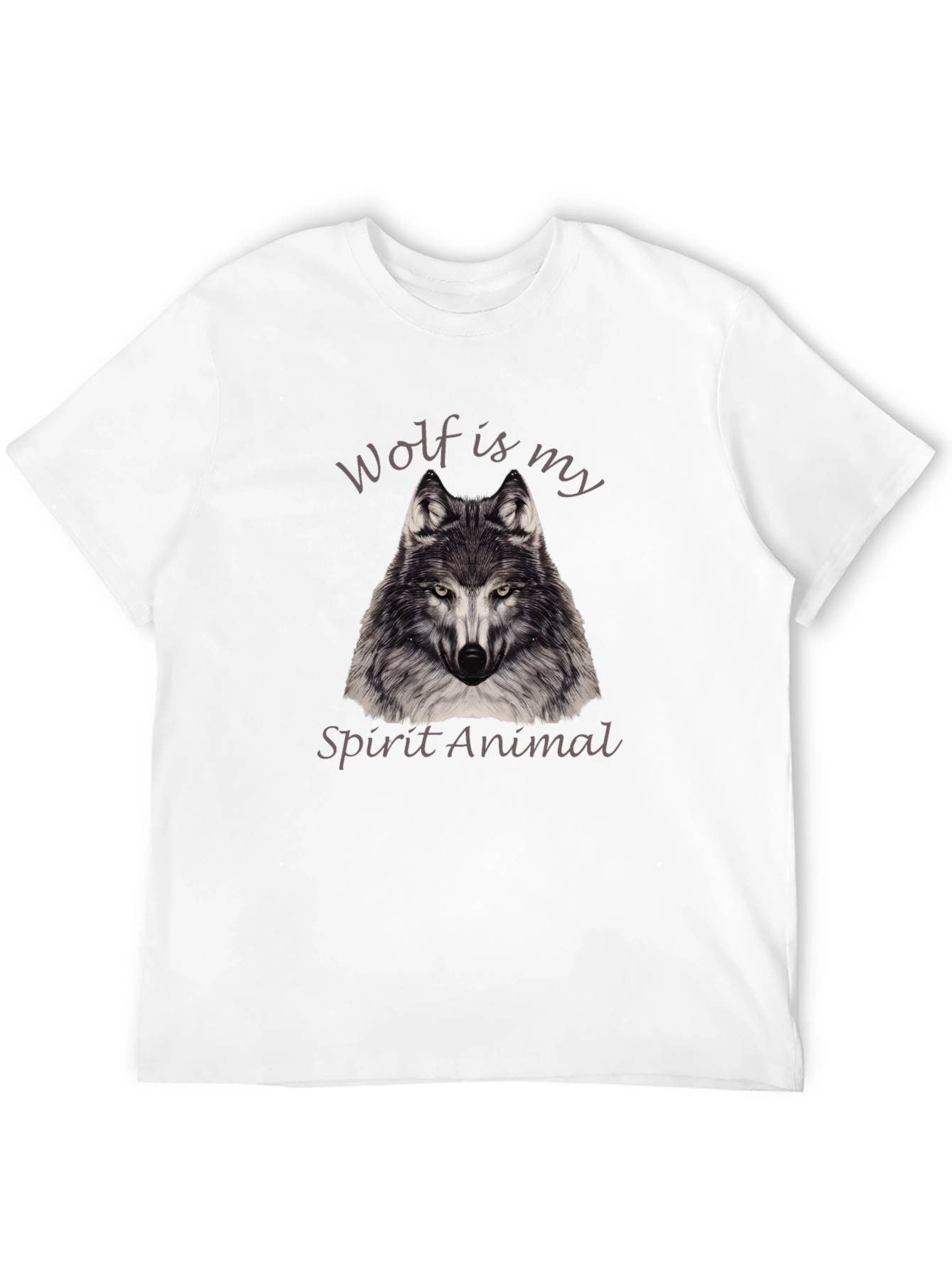 Wolf Spirit Animal Graphic Tee - Black