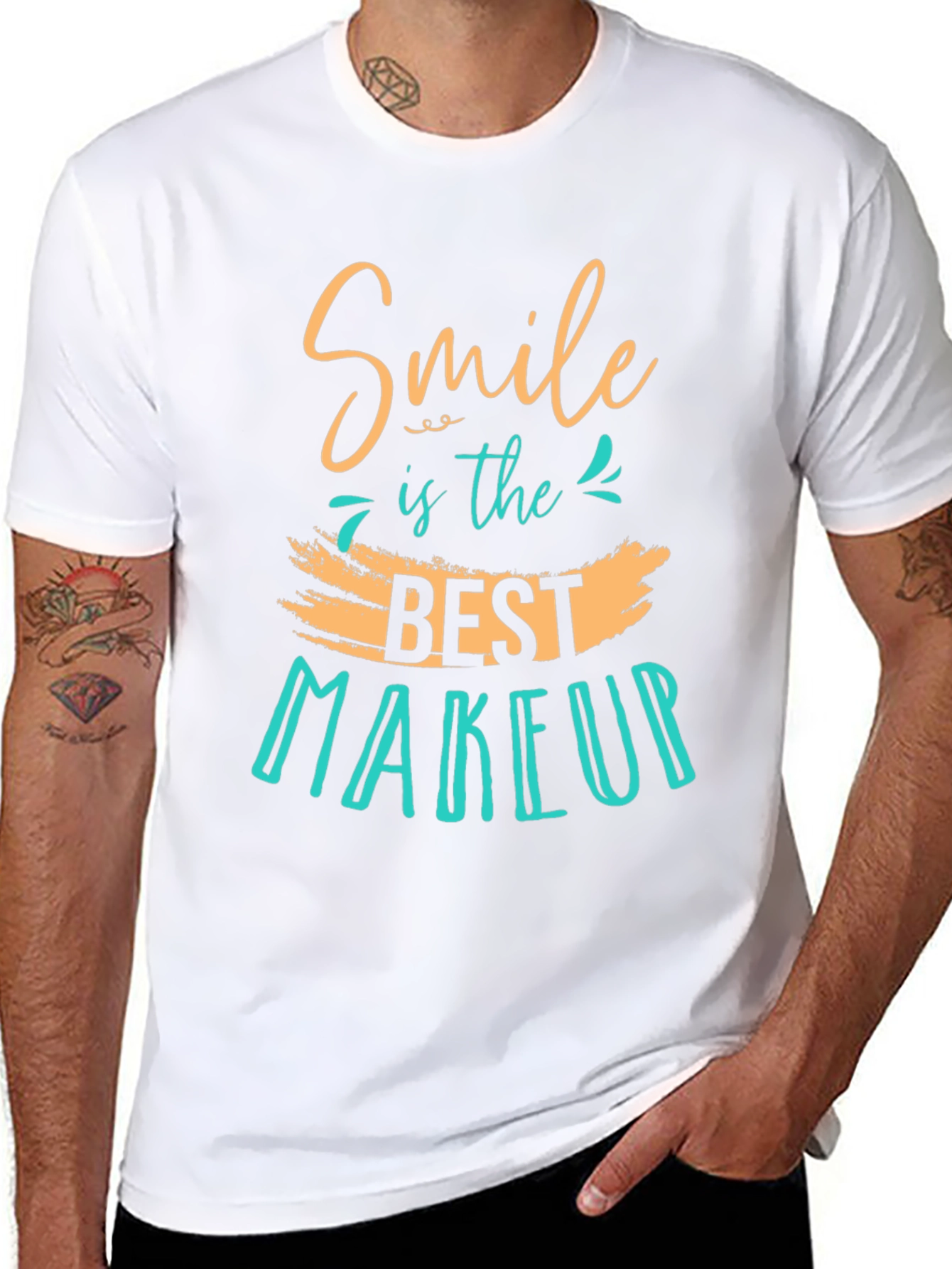 Smile is the Best Makeup Graphic T-Shirt