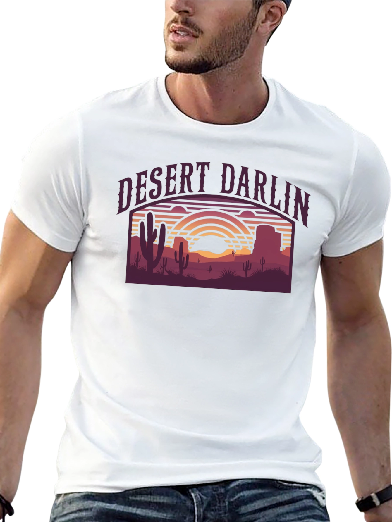 Desert Darlin Graphic T-Shirt - Retro Western Style