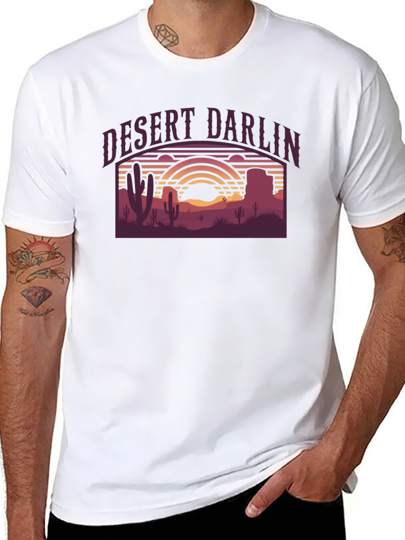 Desert Darlin Graphic T-Shirt - Retro Western Style
