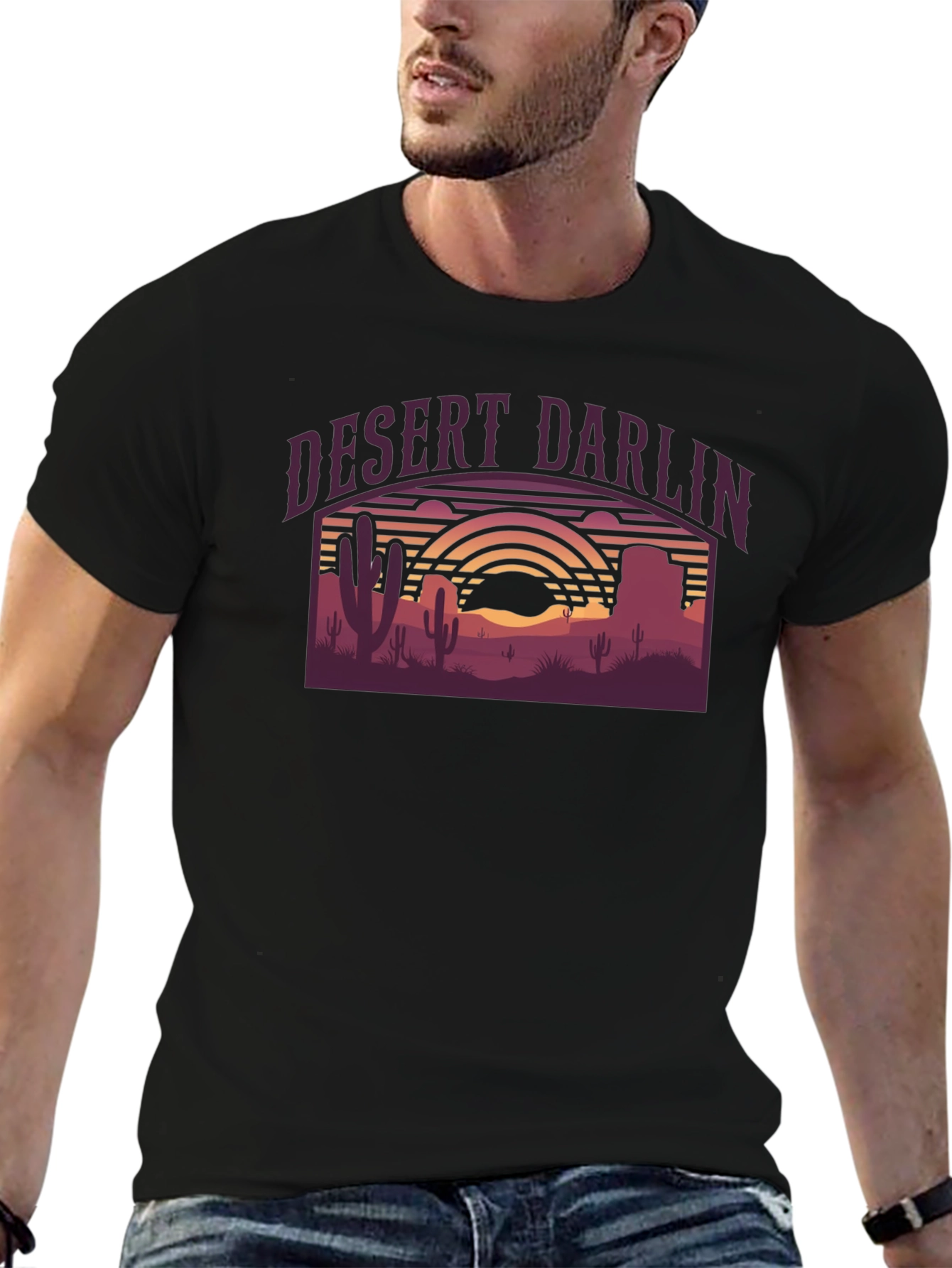 Desert Darlin Graphic T-Shirt - Retro Western Style