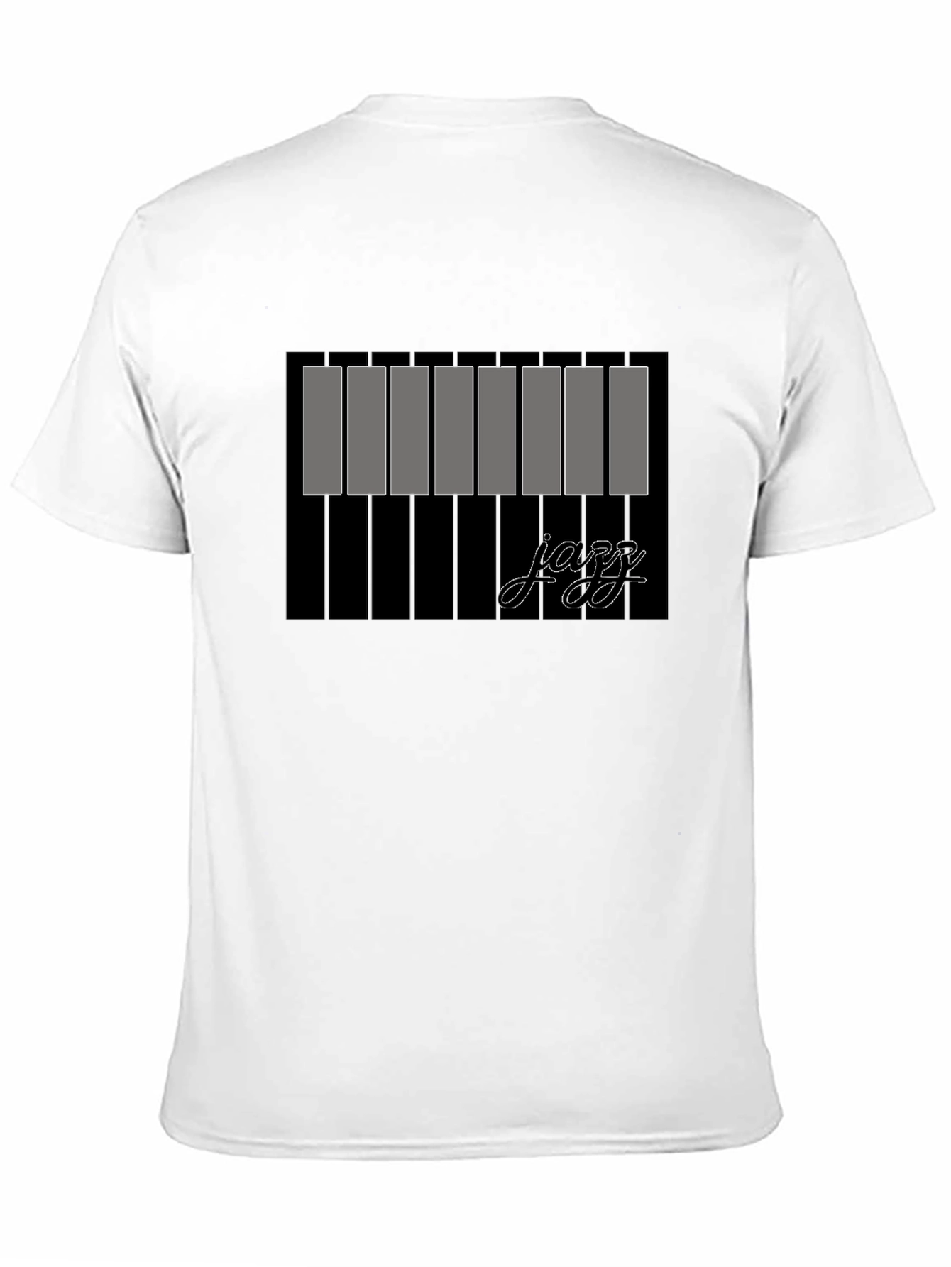 Jazz Piano Keys Graphic Black T-Shirt