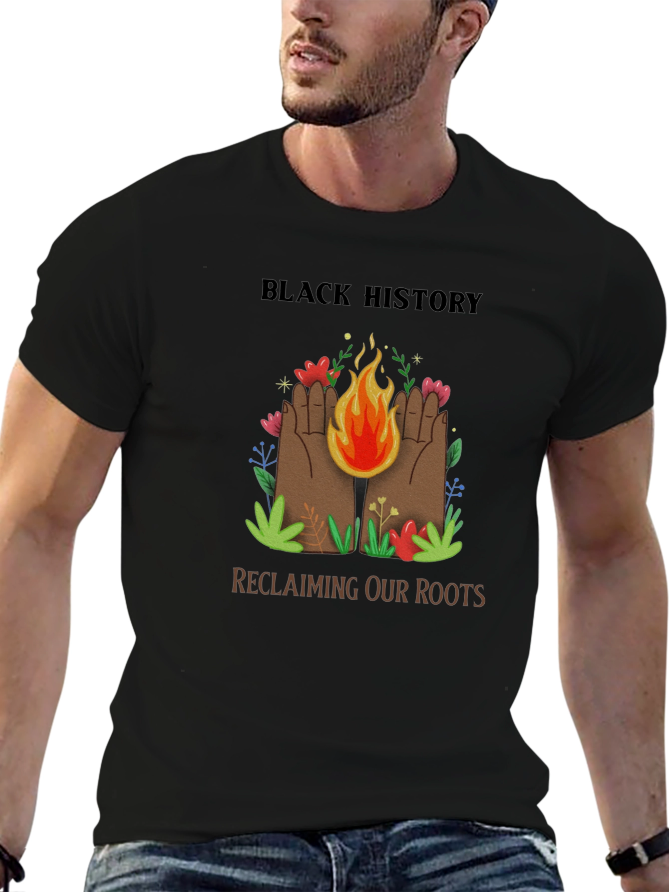 Black History Reclaiming Roots Graphic T-Shirt