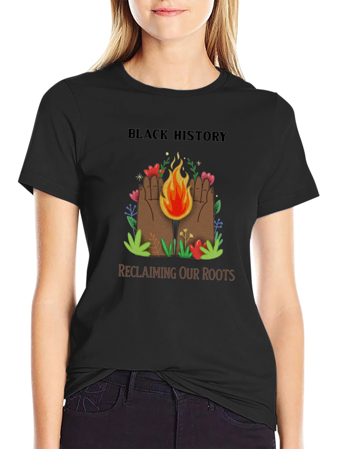 Black History Reclaiming Roots Graphic T-Shirt