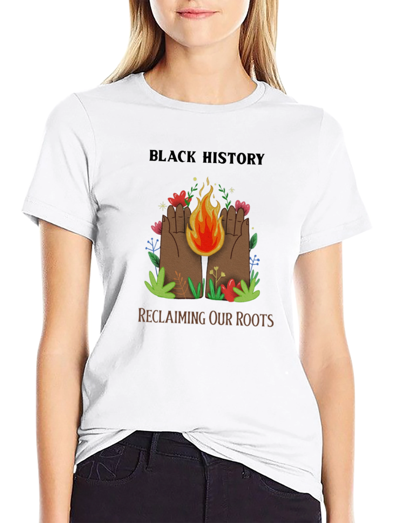 Black History Reclaiming Roots Graphic T-Shirt