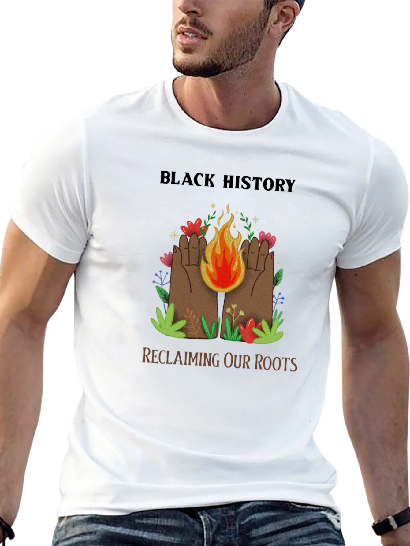 Black History Reclaiming Roots Graphic T-Shirt