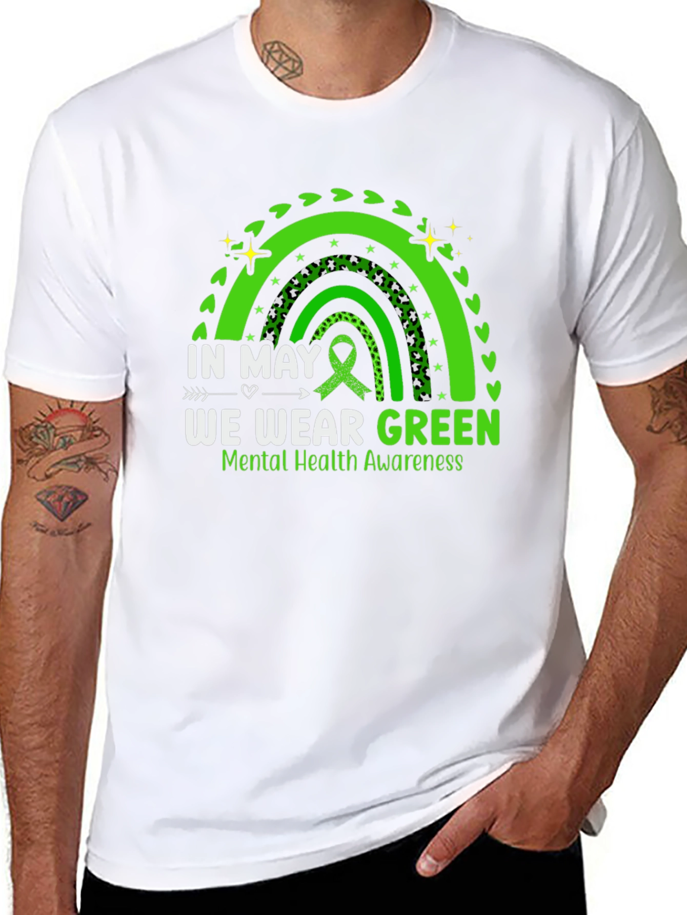In May We Wear Green Mental Health Awareness T-Shirt