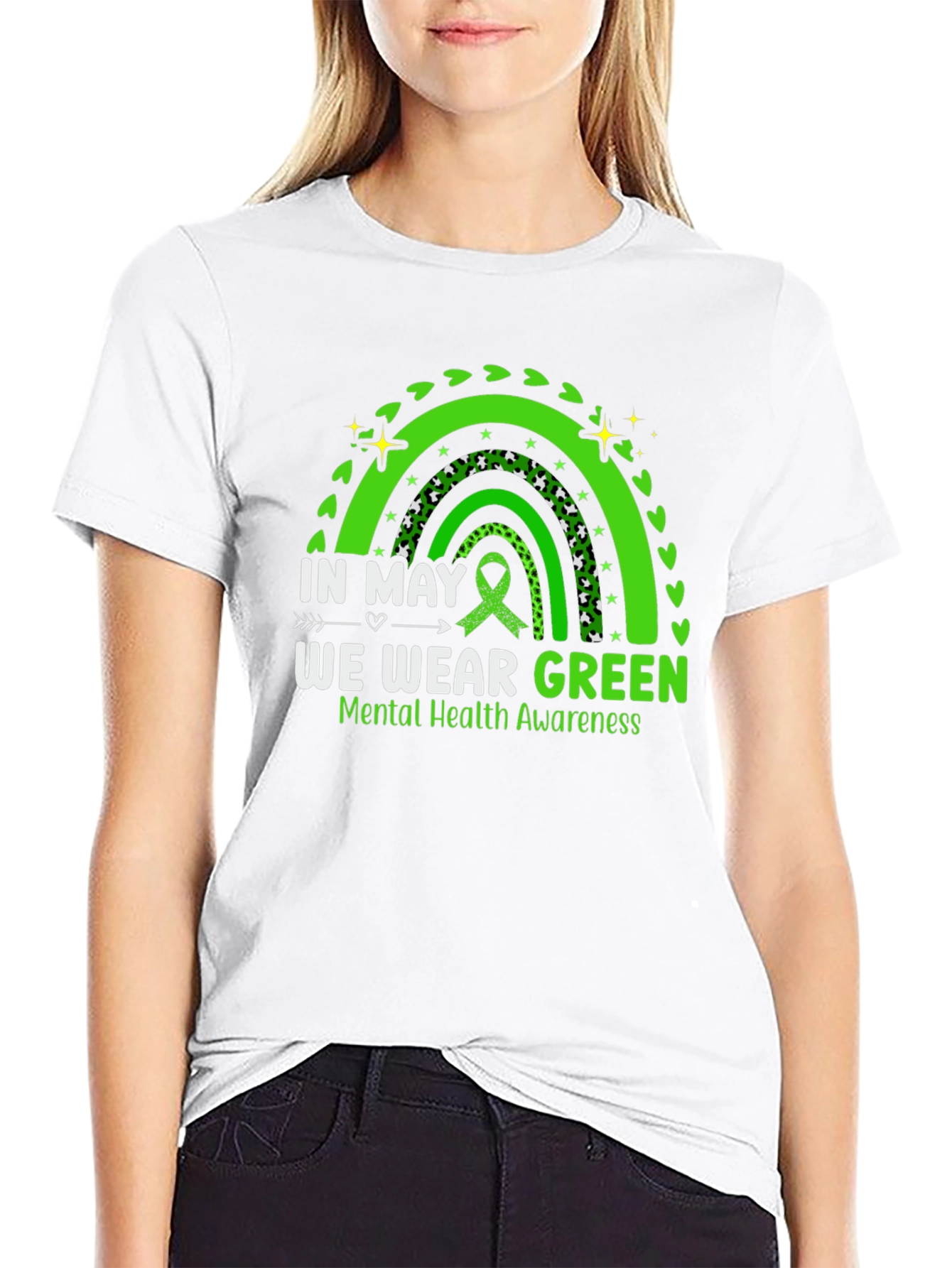 In May We Wear Green Mental Health Awareness T-Shirt