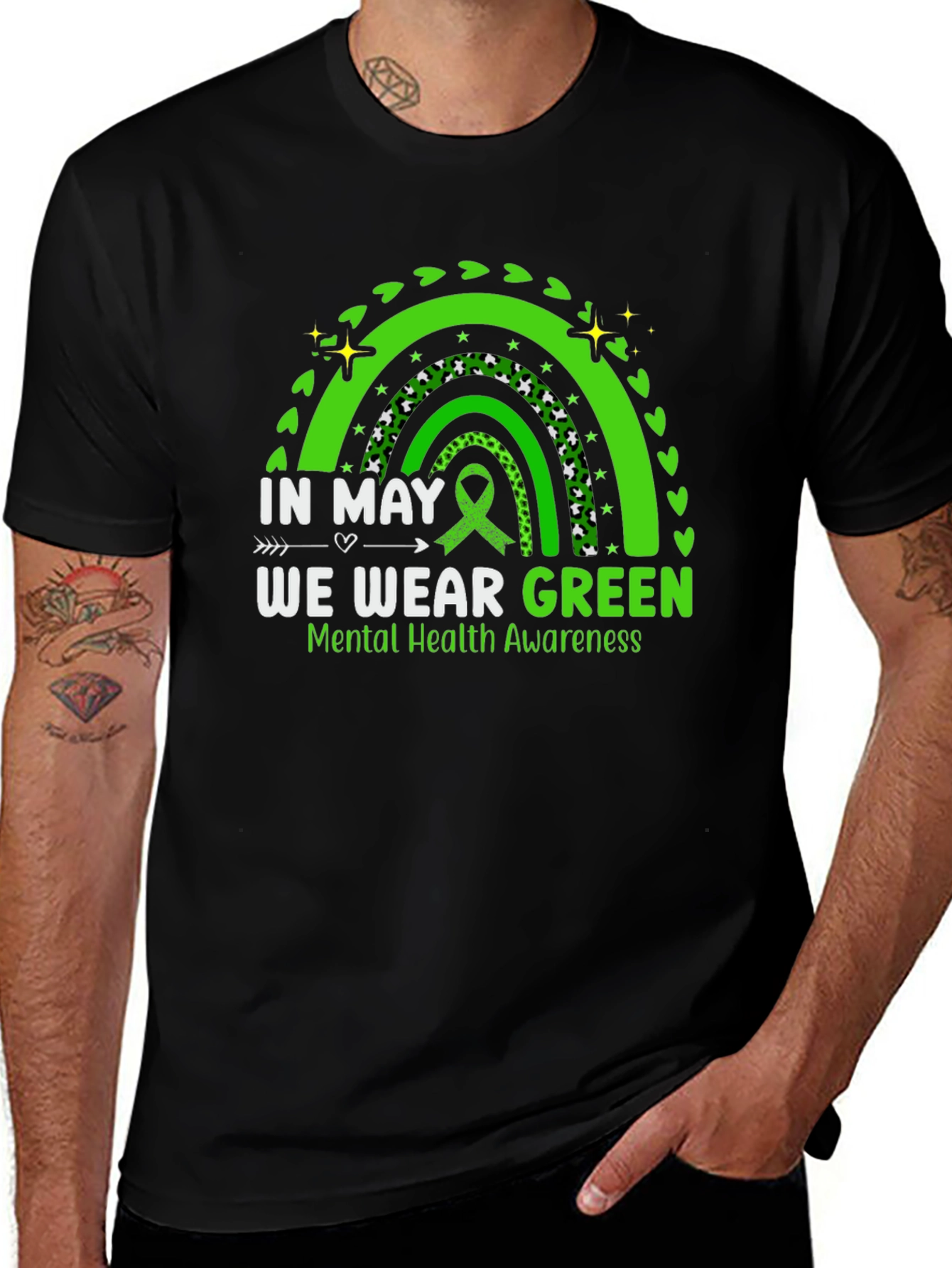 In May We Wear Green Mental Health Awareness T-Shirt