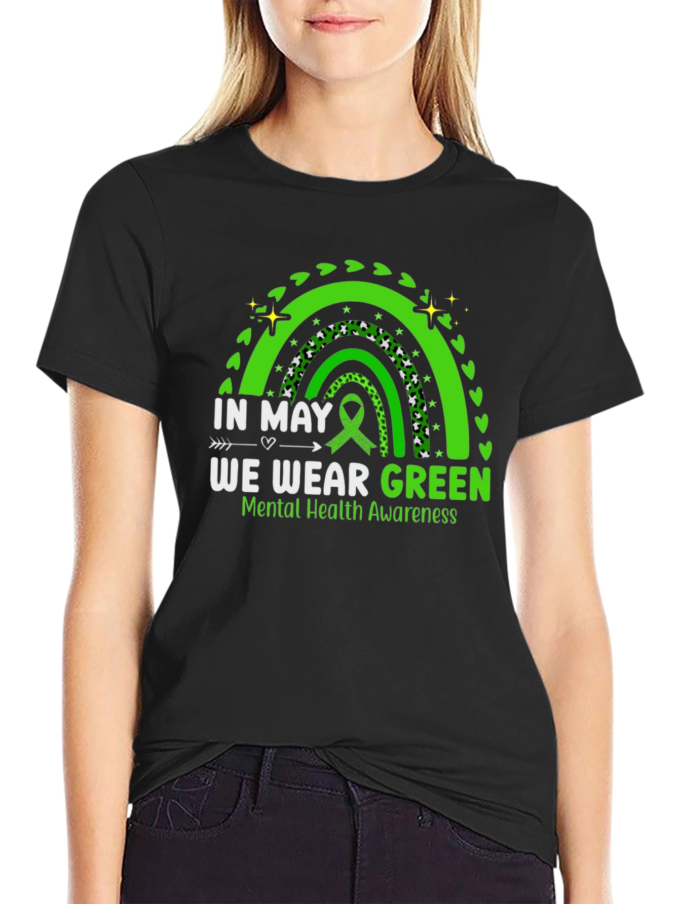 In May We Wear Green Mental Health Awareness T-Shirt