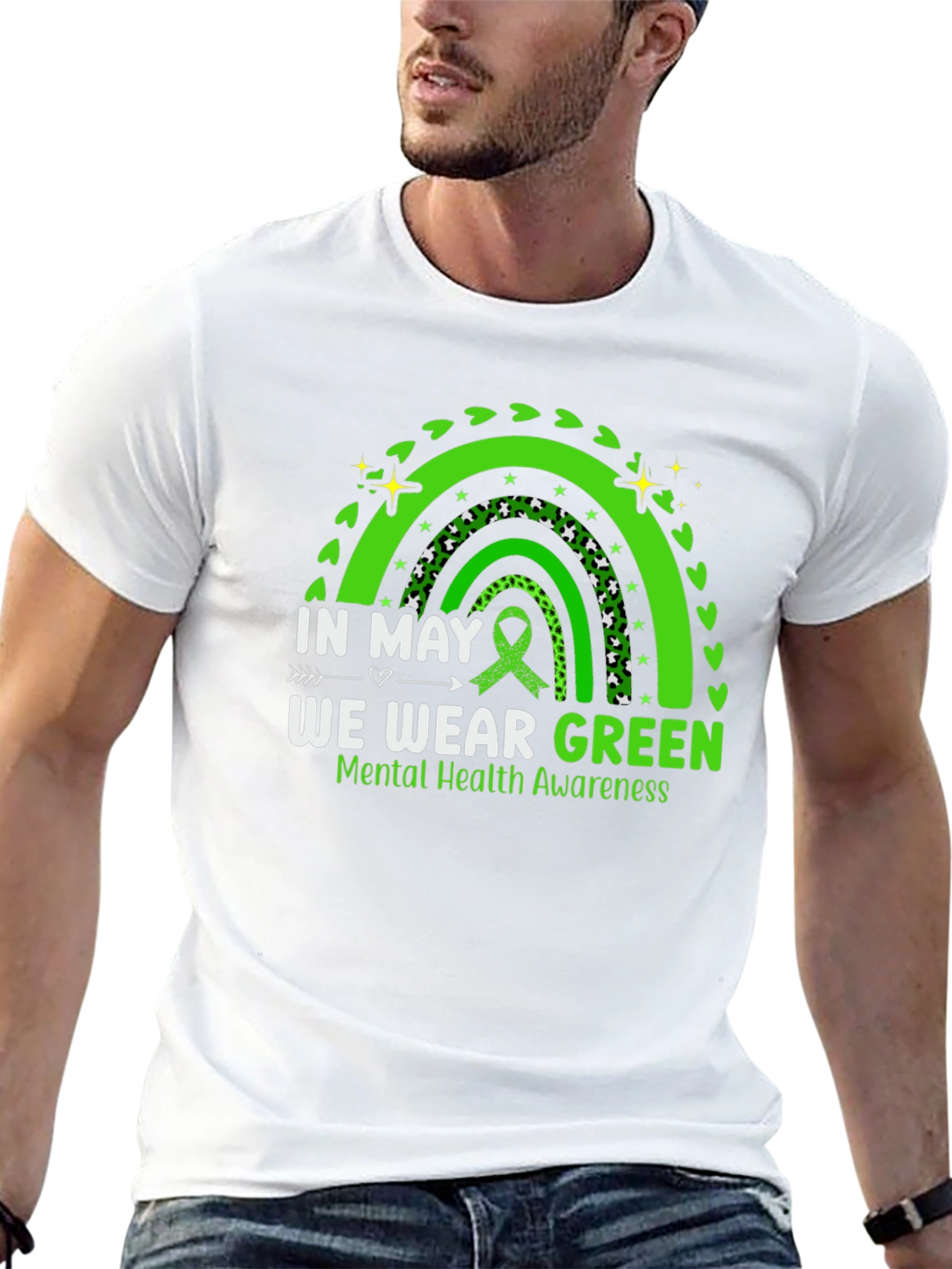 In May We Wear Green Mental Health Awareness T-Shirt