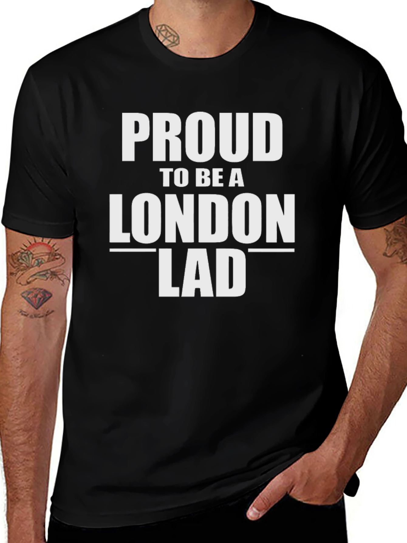 Proud London Lad Black Graphic Tee