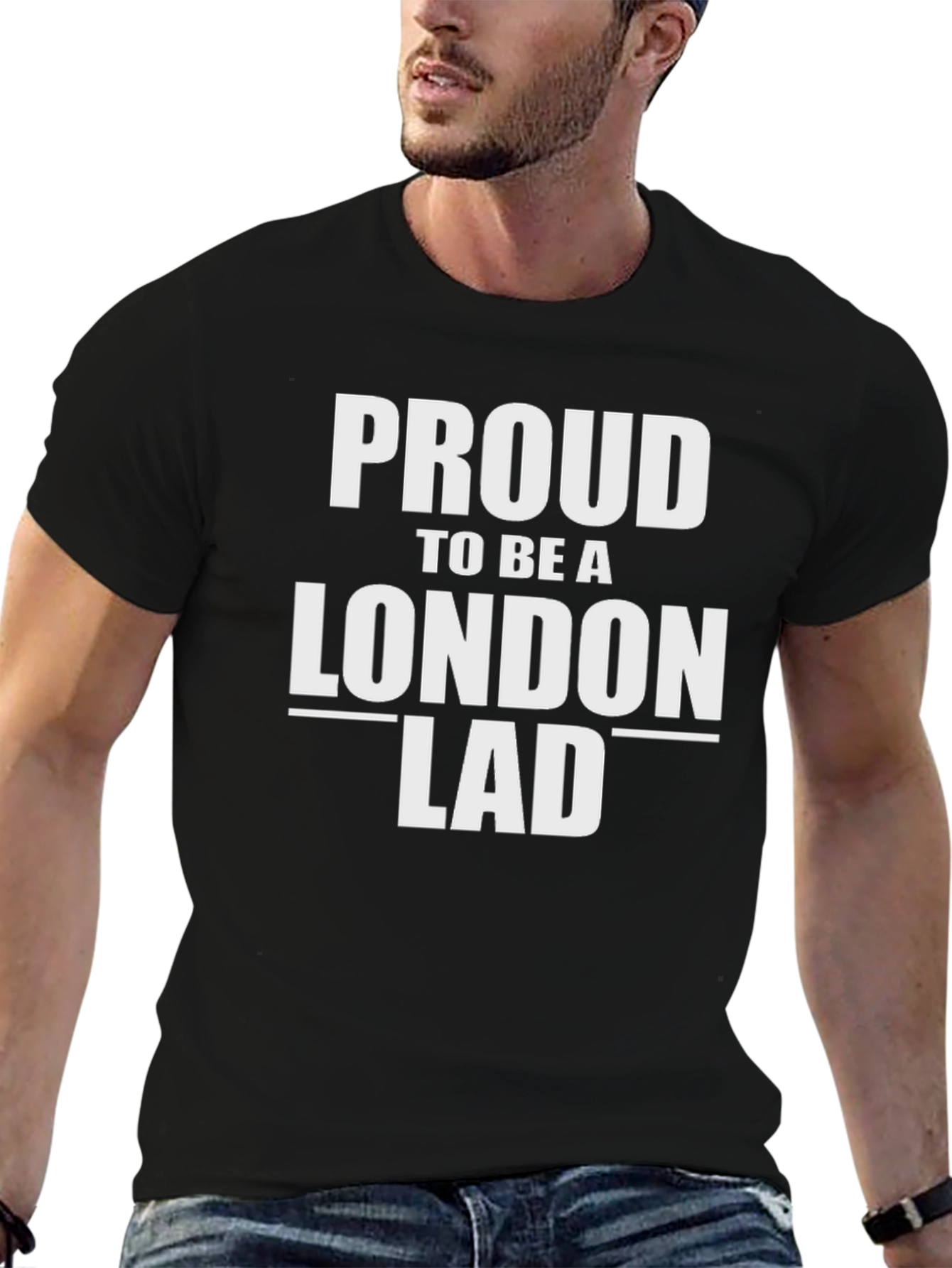 Proud London Lad Black Graphic Tee