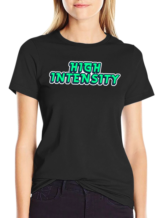 High Intensity Graphic Print Black T-Shirt