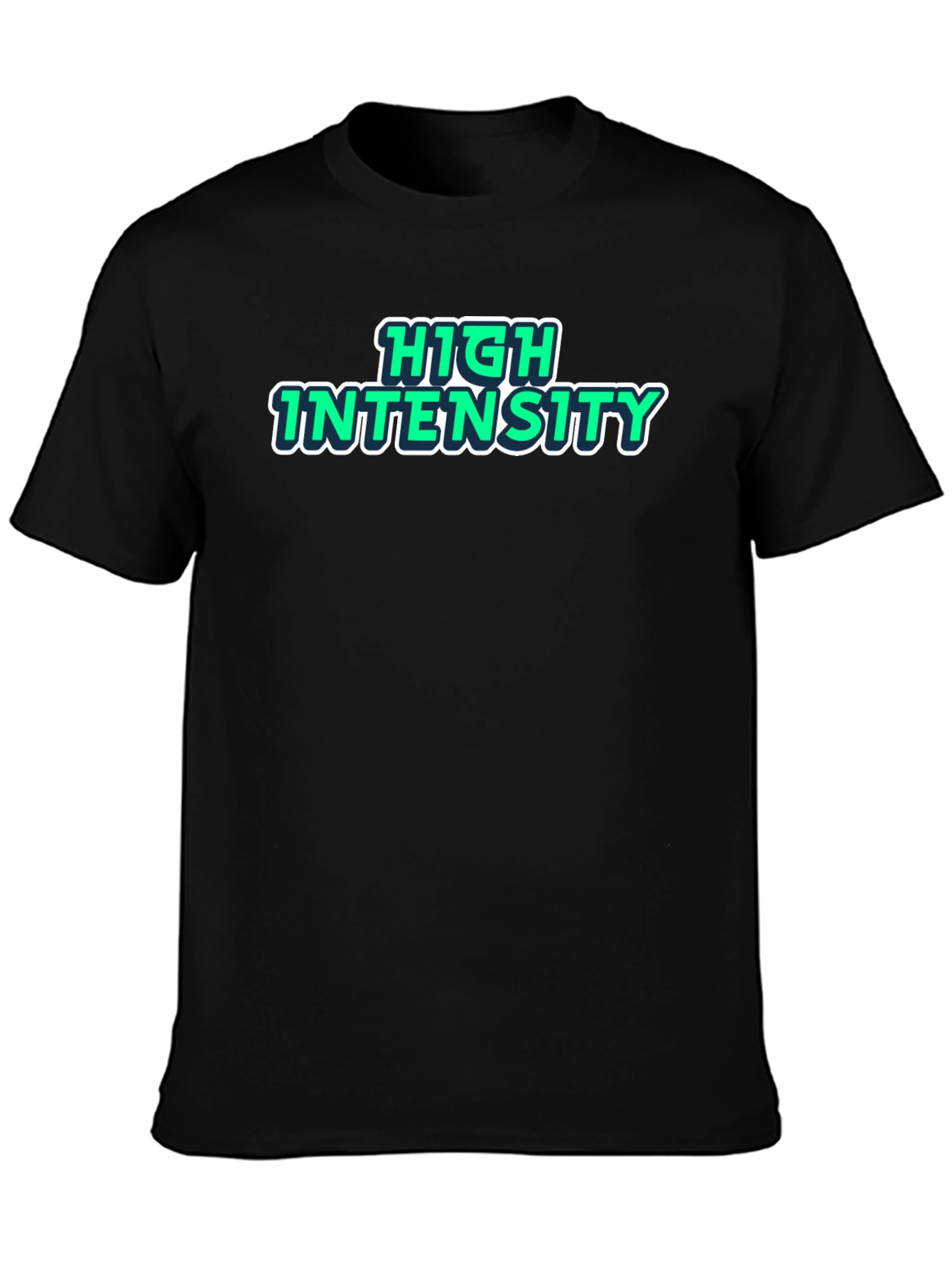 High Intensity Graphic Print Black T-Shirt